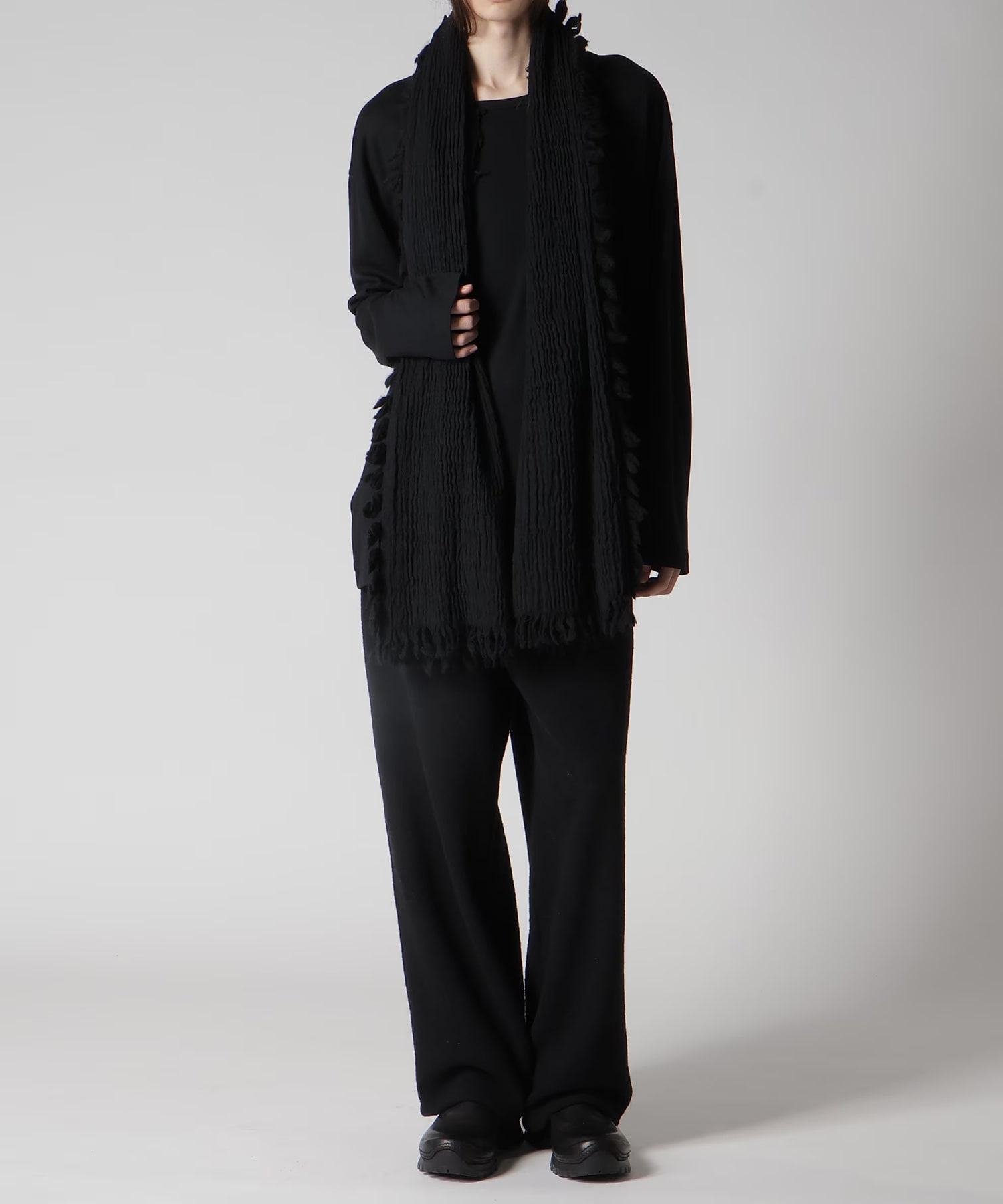 W FLAT/W SLUB WILLOW SCARF Yohji Yamamoto