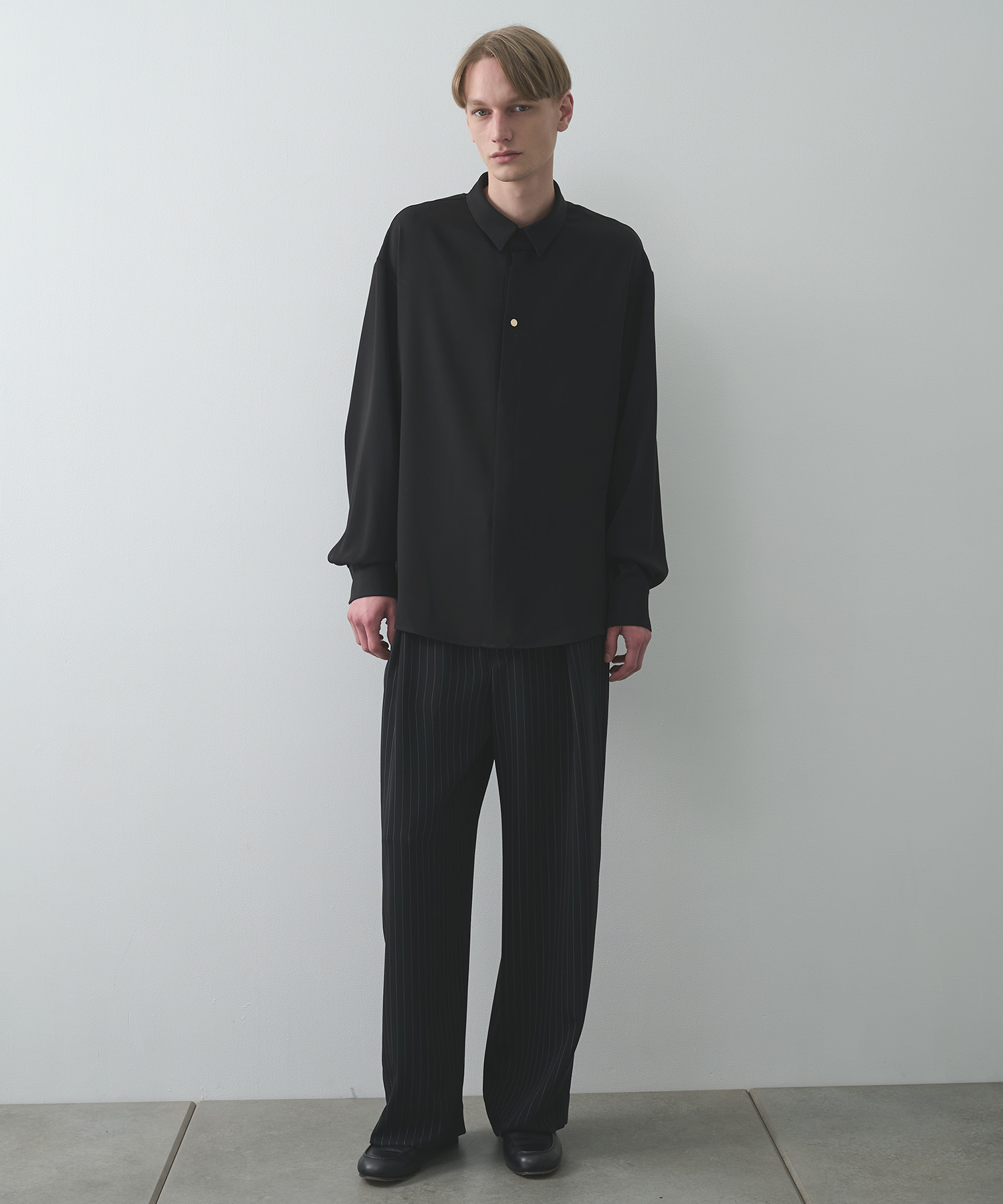 Double Cloth Chin Tab Long Sleeve Shirt CULLNI