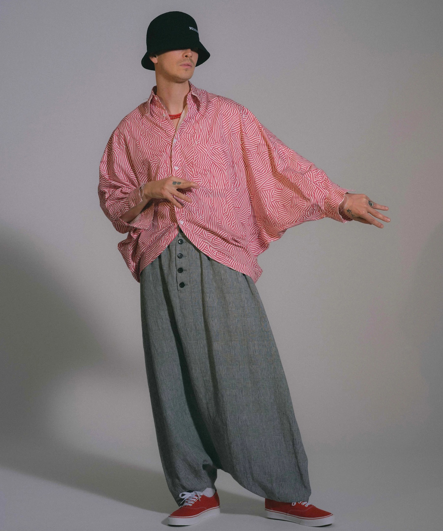 クレイジーストライプドルマンシャツ sulvam