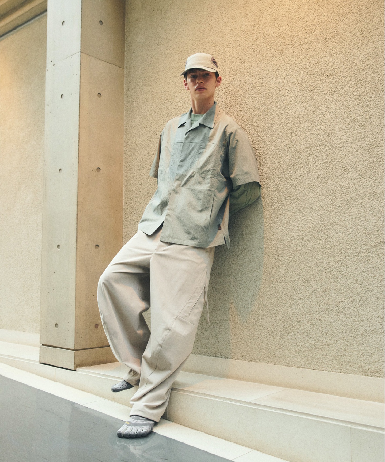 AIR VENT OPEN COLLAR S/S SHIRT YDOT