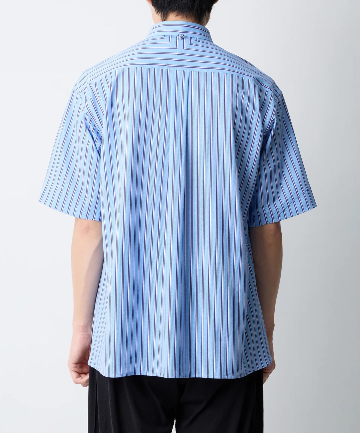 STRIPE SHORT SLEEVE PULLOVER SHIRT White Mountaineering