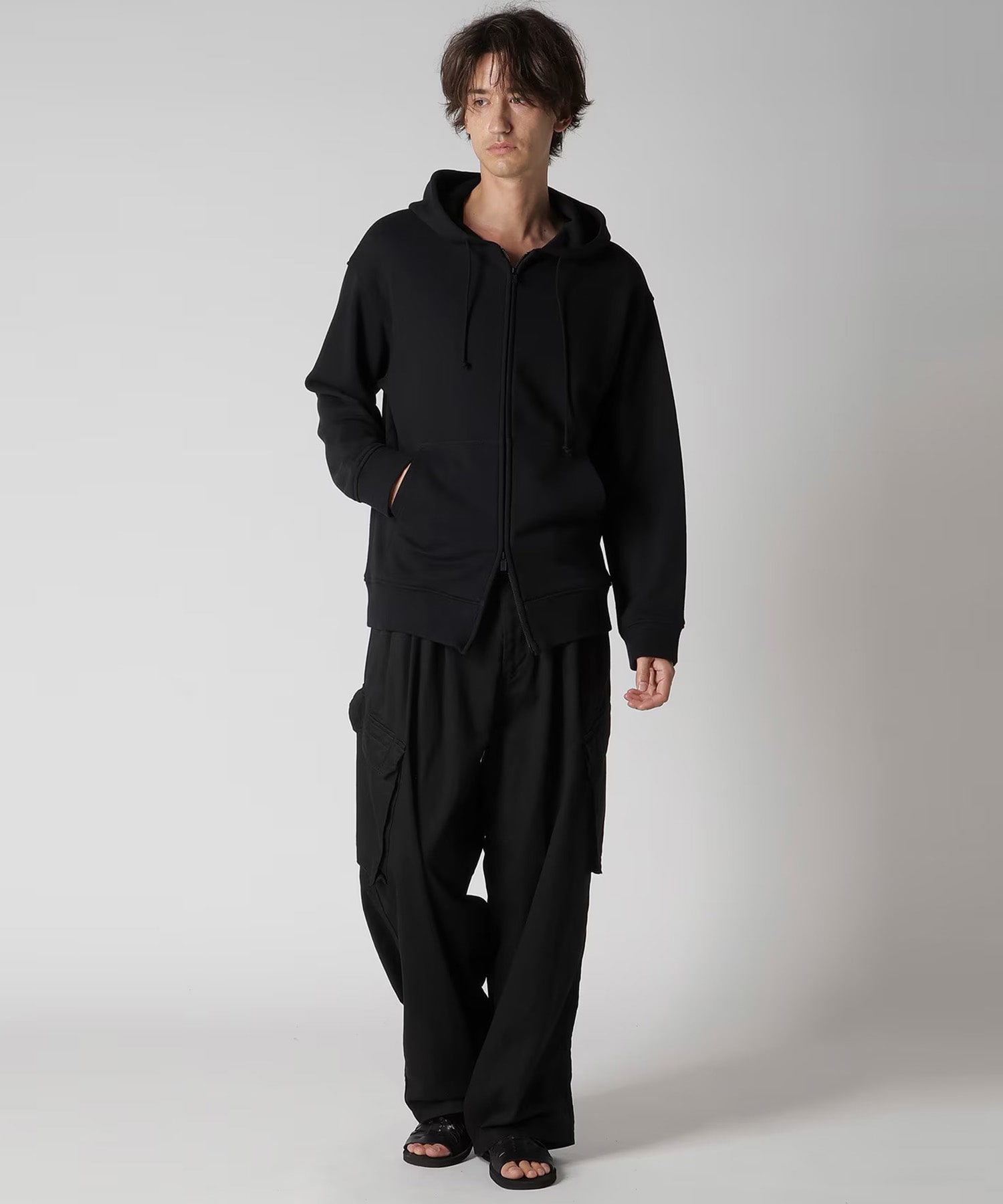 Zip フーディ刺繍 Yohji Yamamoto