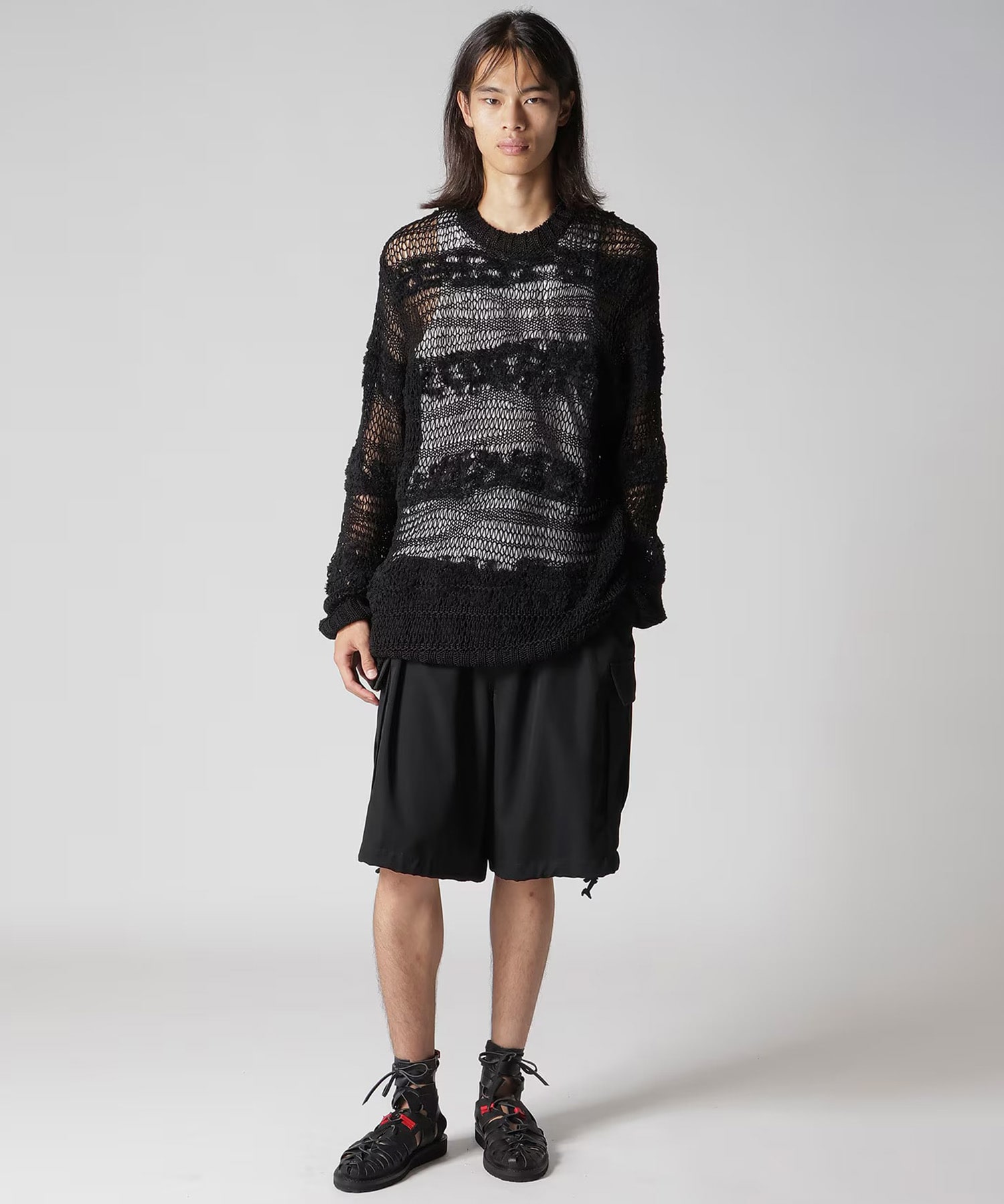 ボーダー切り替え丸首PO Yohji Yamamoto