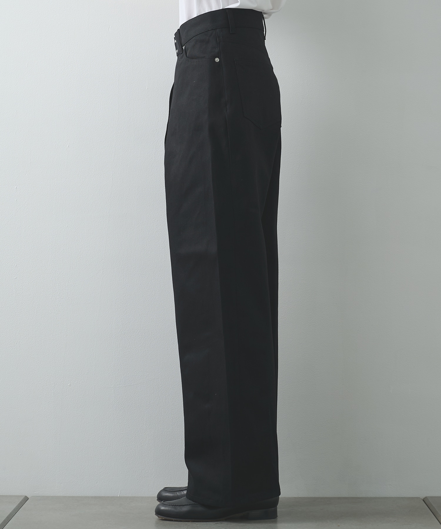 RIGID DENIM WIDE PANTS (SHORT LENGTH) JOHN LAWRENCE SULLIVAN