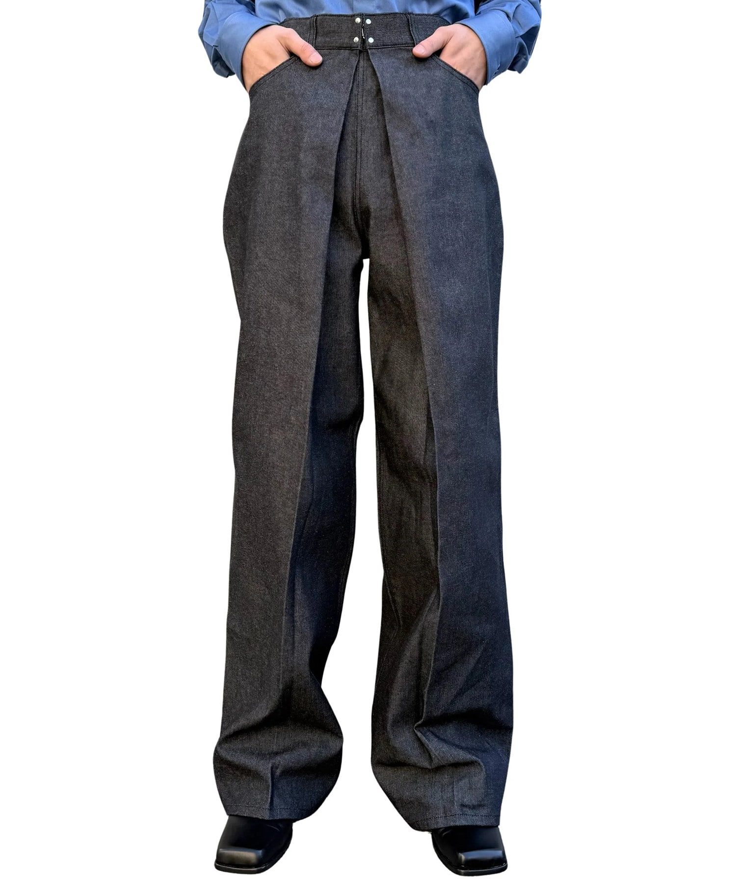 RIGID DENIM WIDE PANTS (SHORT LENGTH) JOHN LAWRENCE SULLIVAN