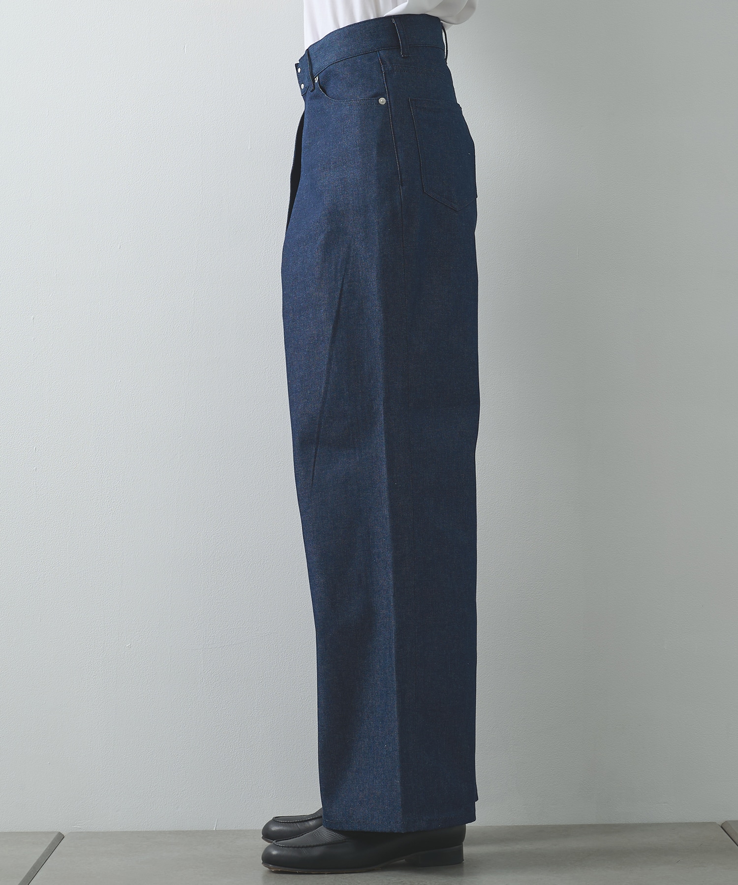 RIGID DENIM WIDE PANTS (SHORT LENGTH) JOHN LAWRENCE SULLIVAN