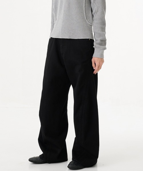 3D TWISTED WIDE LEG JEANS NVRFRGT