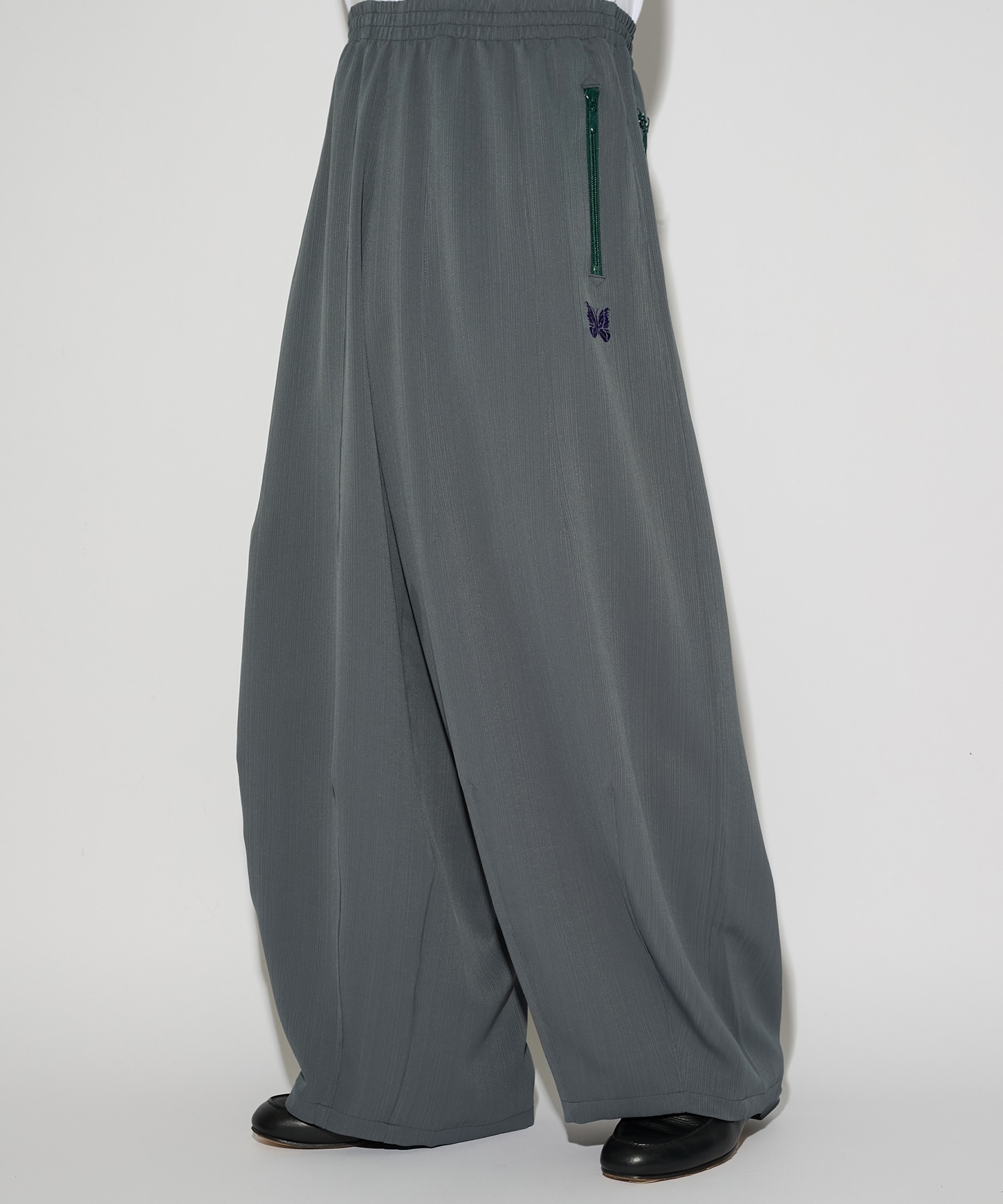 別注 Papillon Emb. H.D. Track Pant - Art Pique Pleats NEEDLES