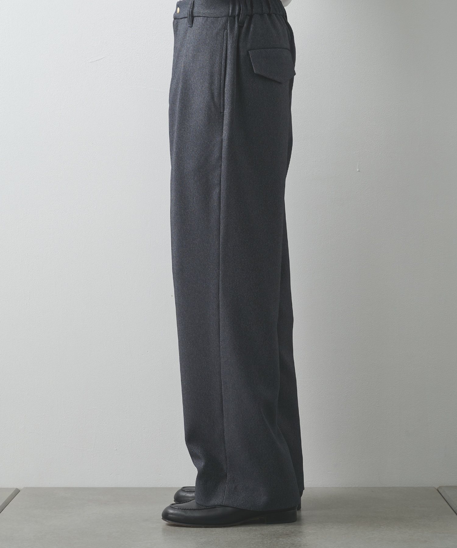 Faux Denim Tuck Wide Pant CULLNI