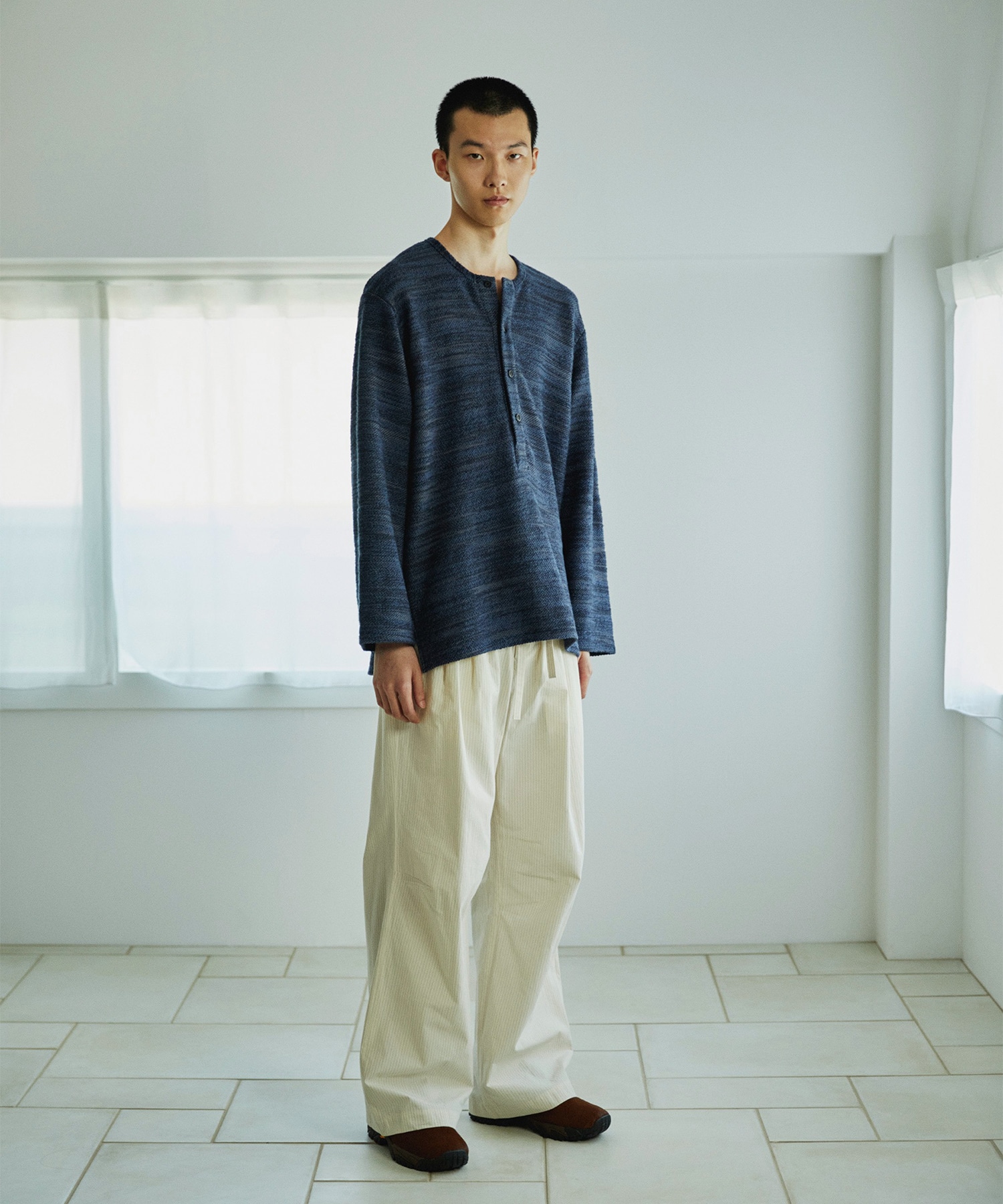 Striped Wide Trousers MATSUFUJI