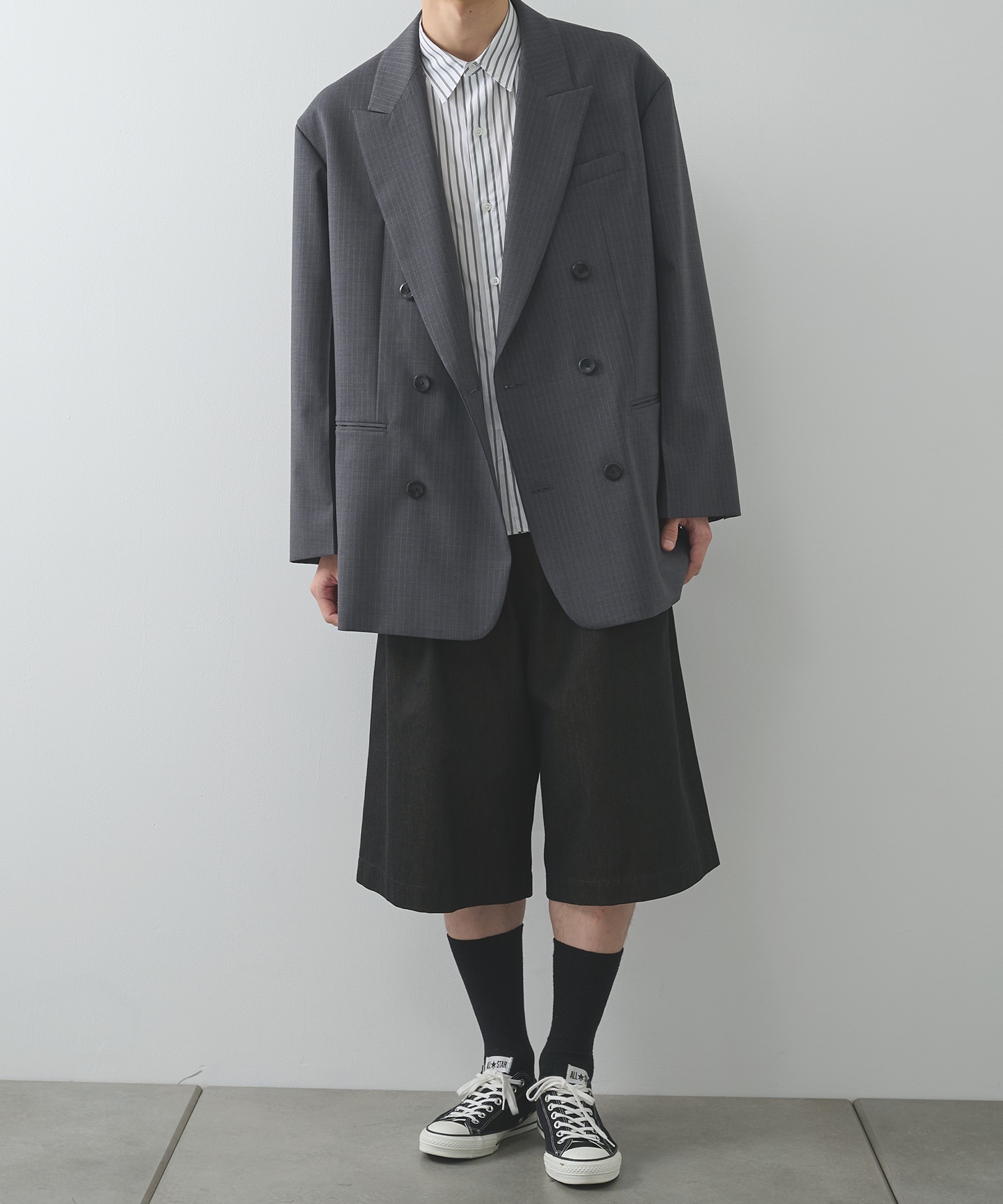 別注 denim easy half pants sulvam