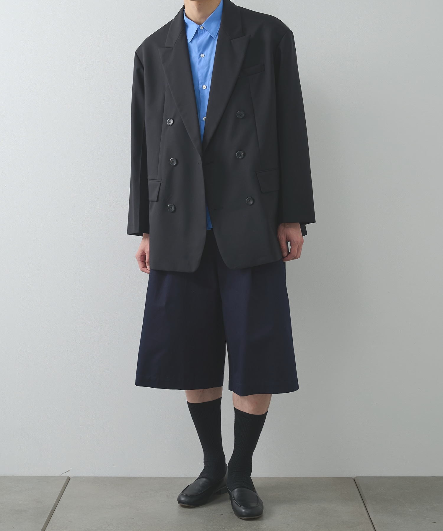 別注 denim easy half pants sulvam