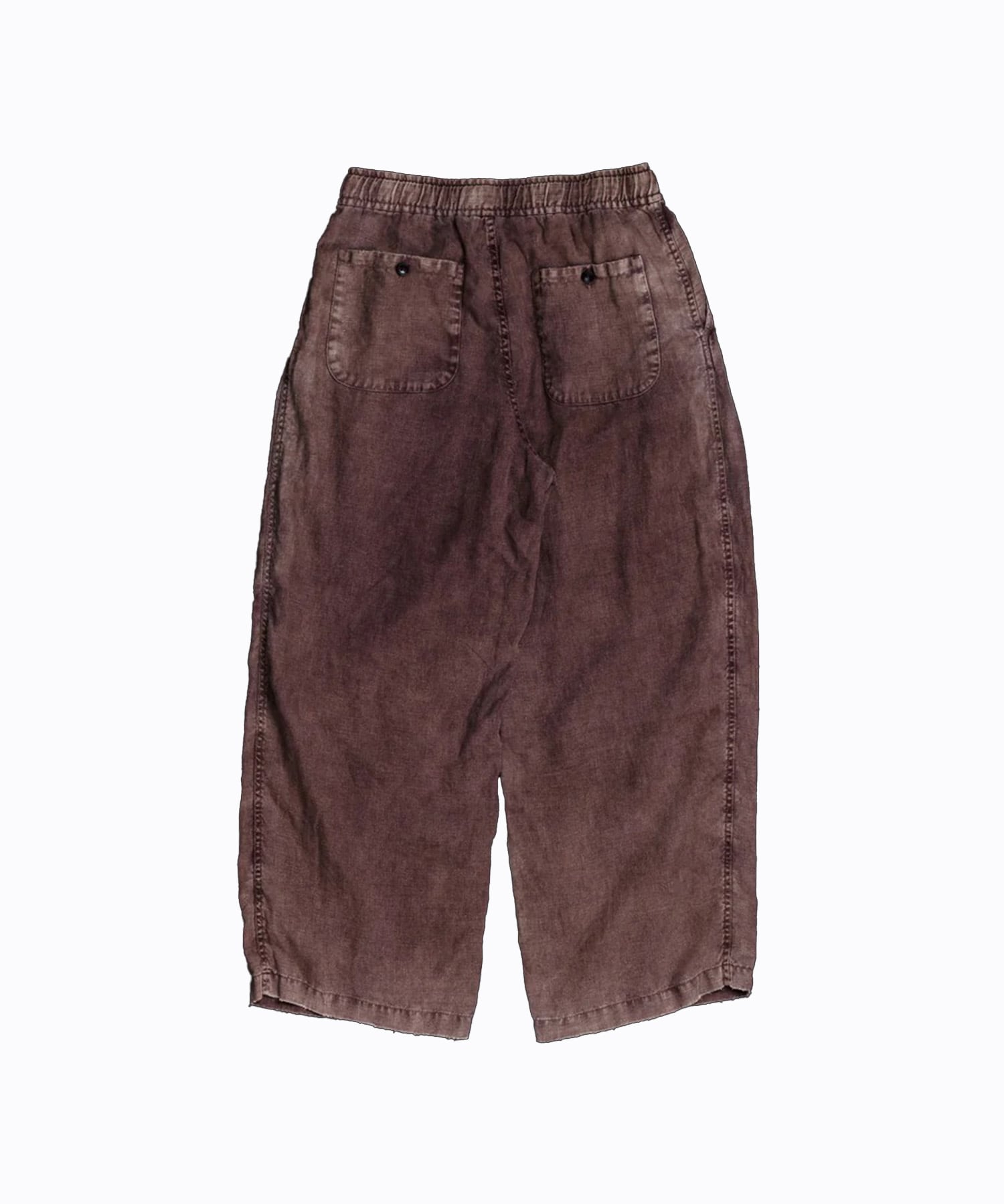 FADED SULFUR DYED LINEN WIDE EASY PANTS ANACHRONORM