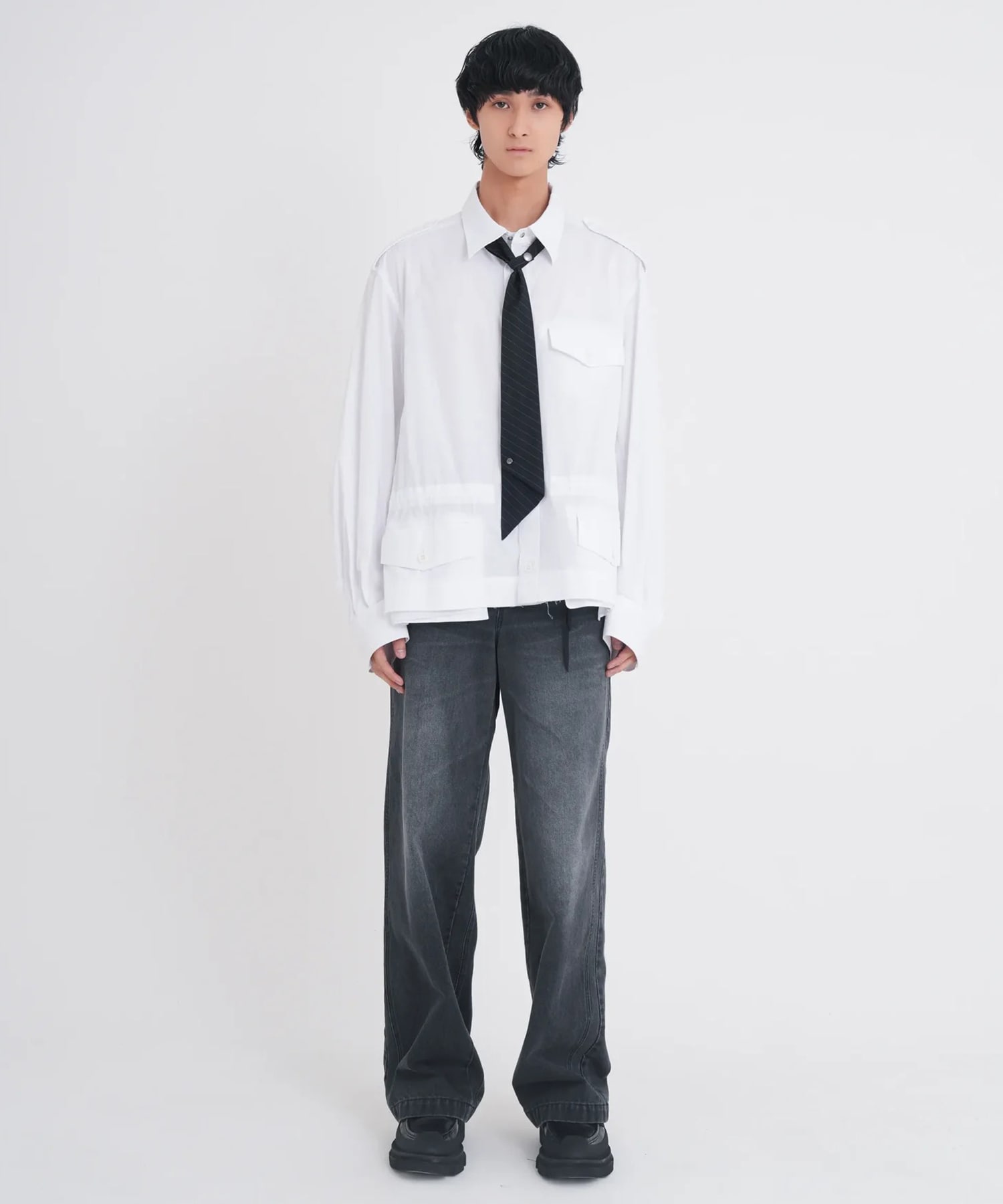 DOUBLE KNEE DENIM PANTS TAMME