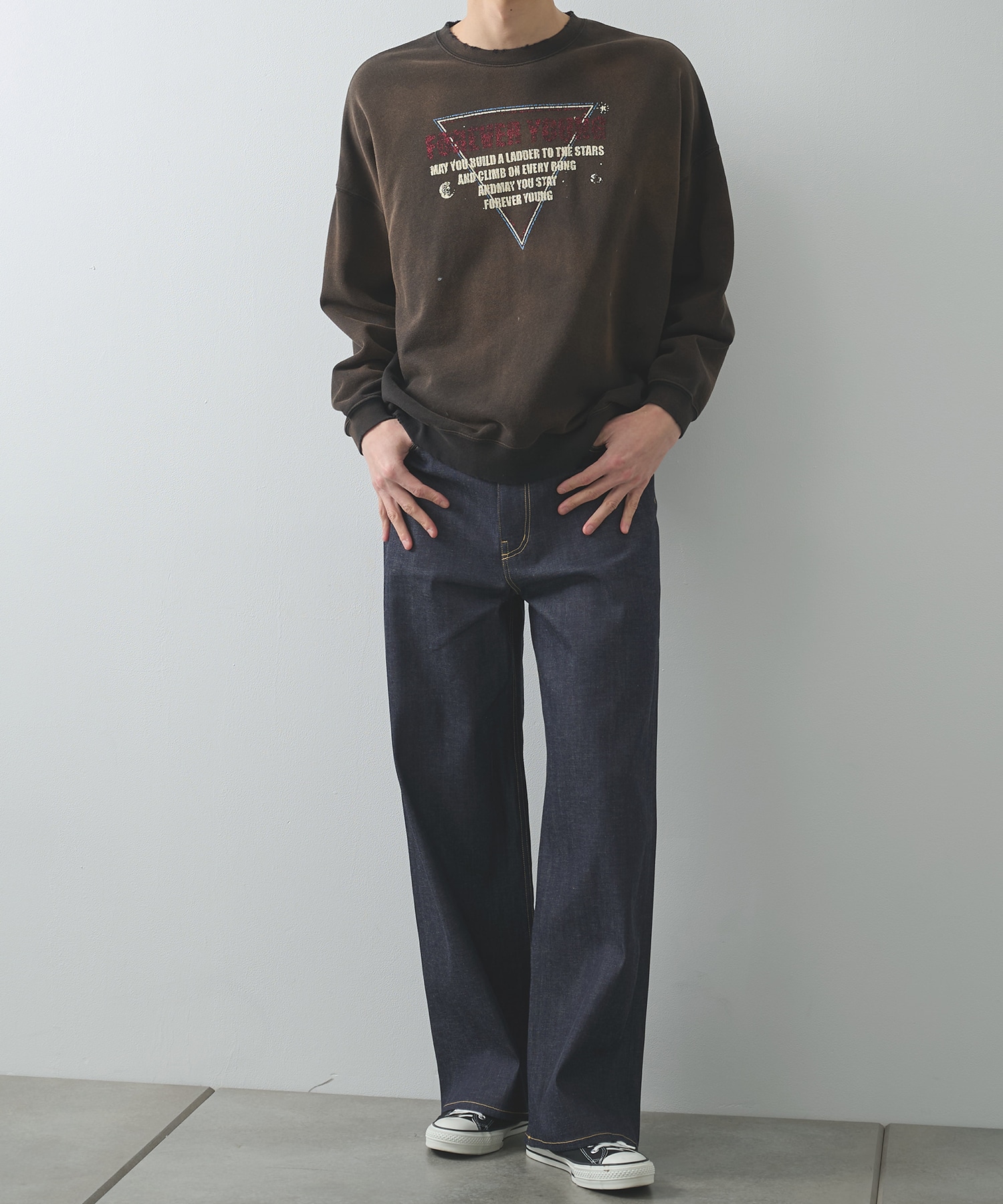 RIGID LIGHT OZ DENIME BAGGY PANTS FACCIES