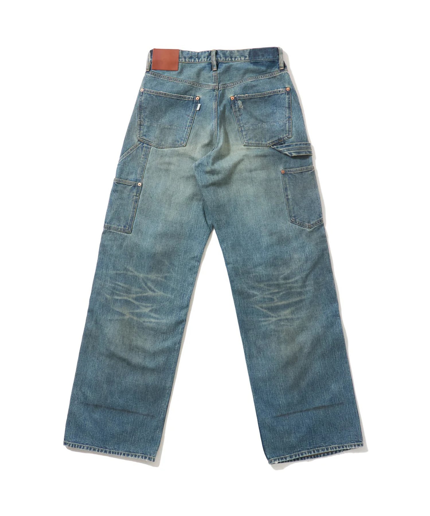 DESTRESSED MODERN DENIM DOUBLE KNEE CUT SUGARHILL
