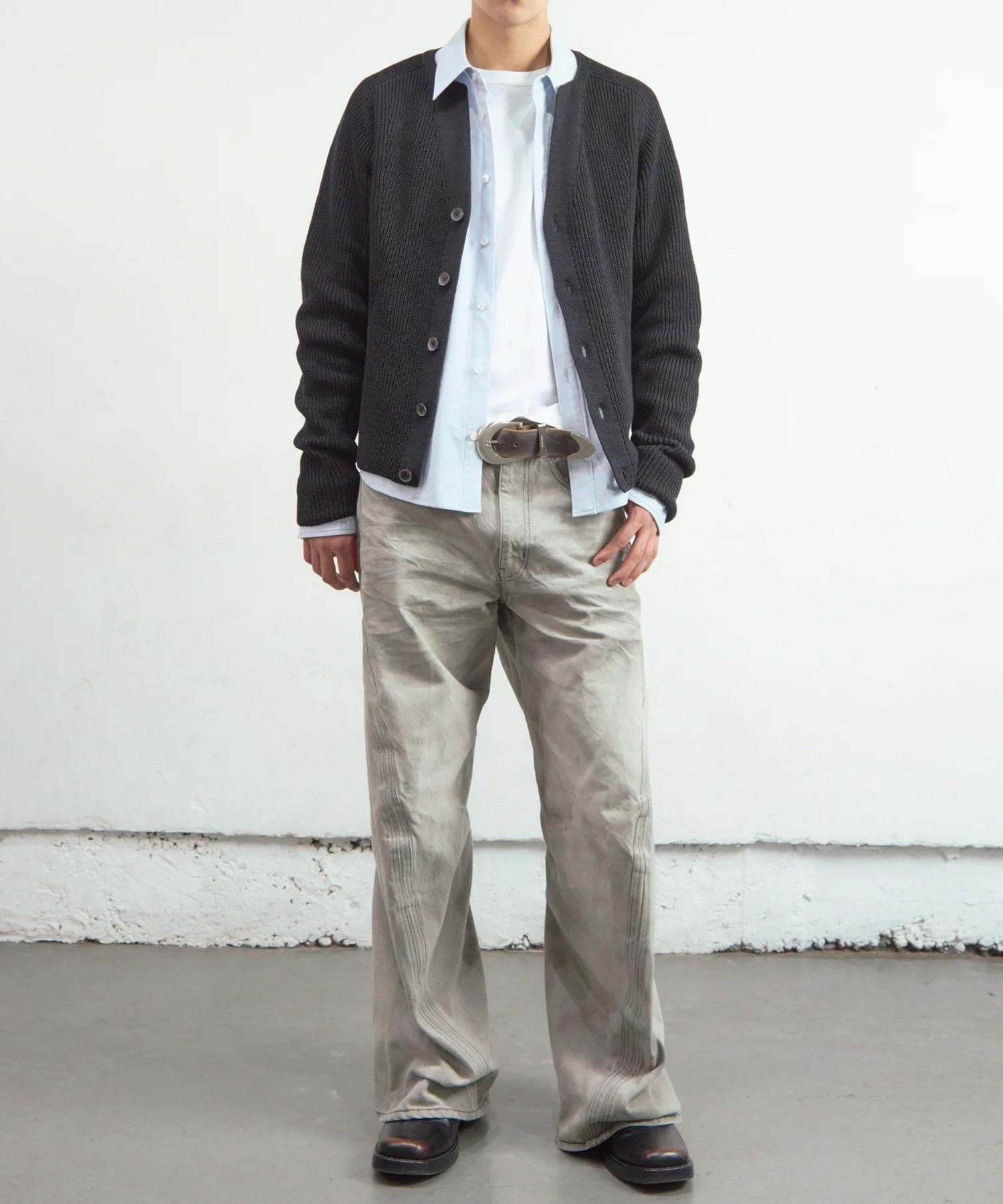 3D TWISTED WIDE LEG JEANS NVRFRGT