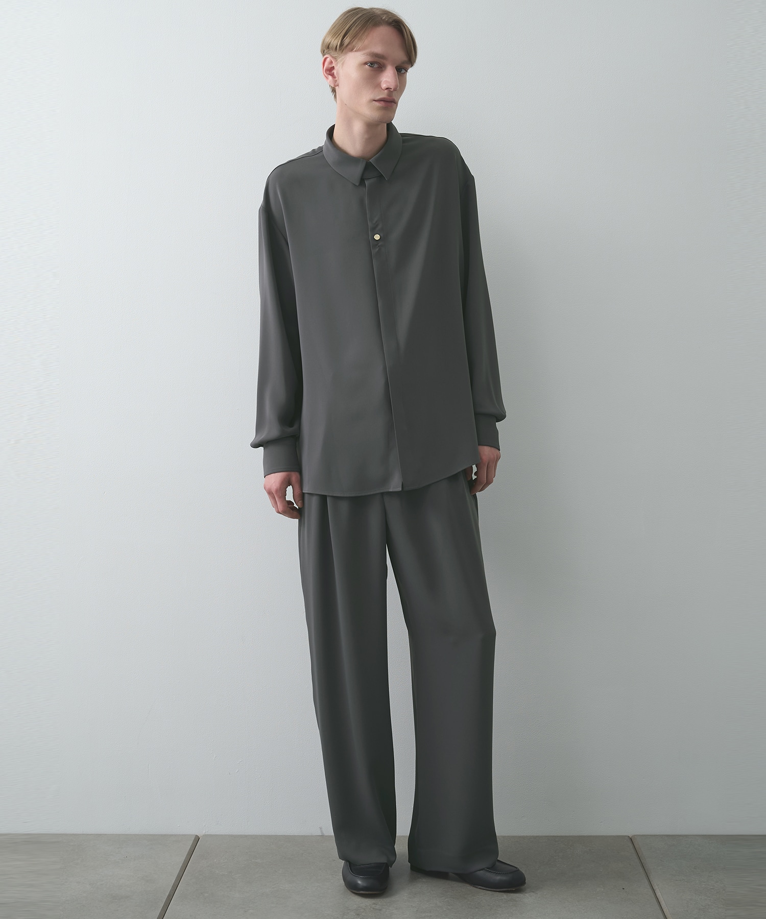 Double Cloth Tuck Wide Pant CULLNI