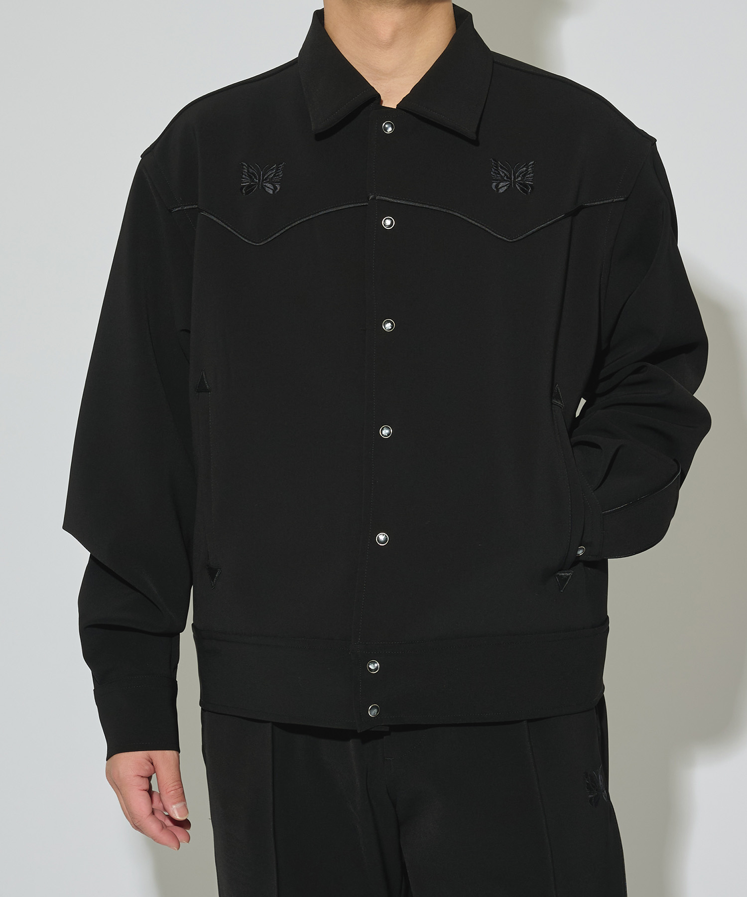 別注 Piping Cowboy Jacket - Poly Double Cloth NEEDLES