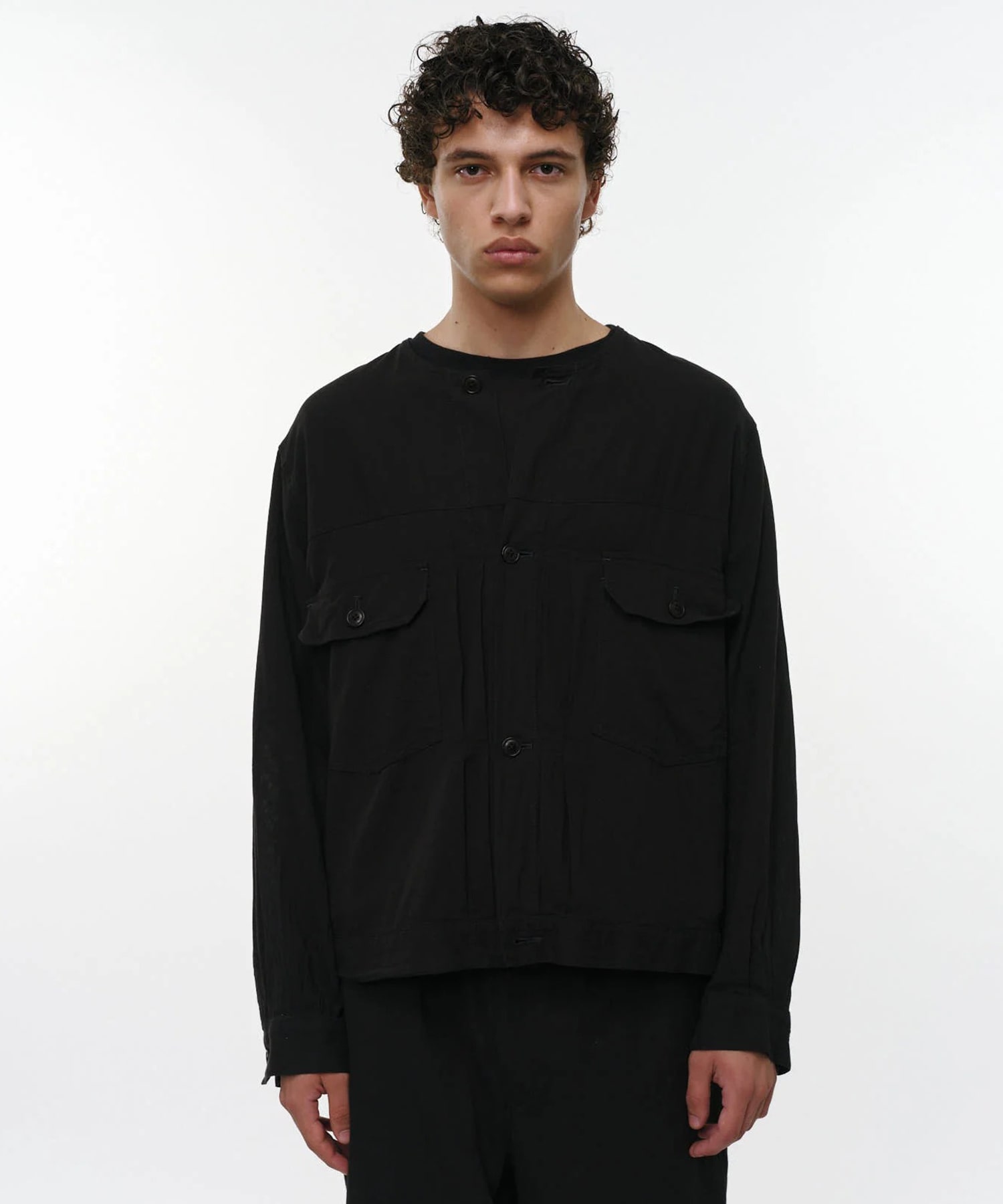 NO COLLAR TRUCKER JACKET 