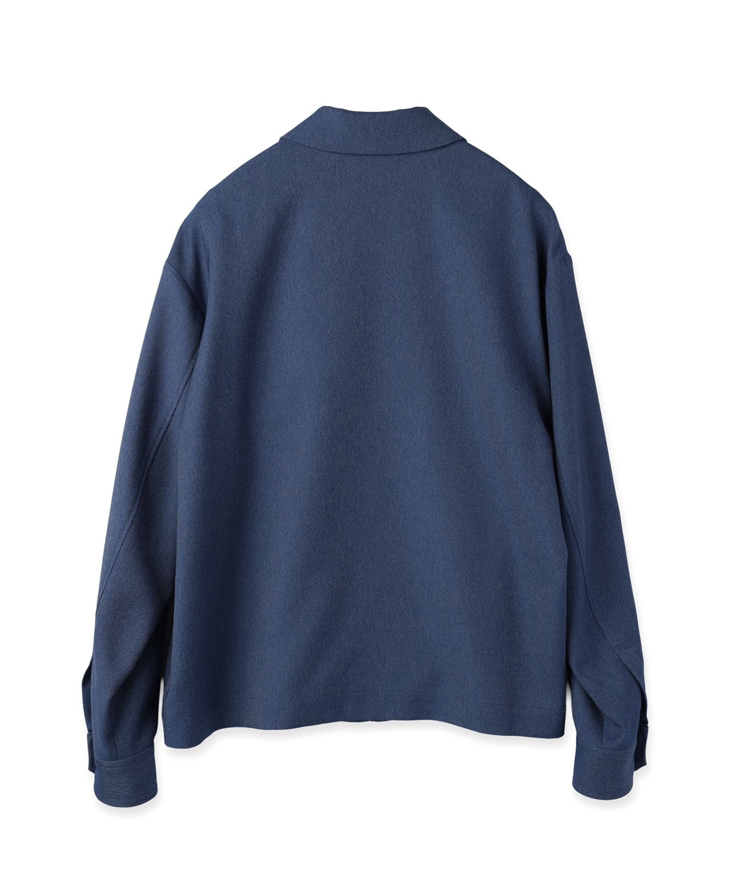 Faux Denim Button-Tab Pocket Zip Up Shirt CULLNI