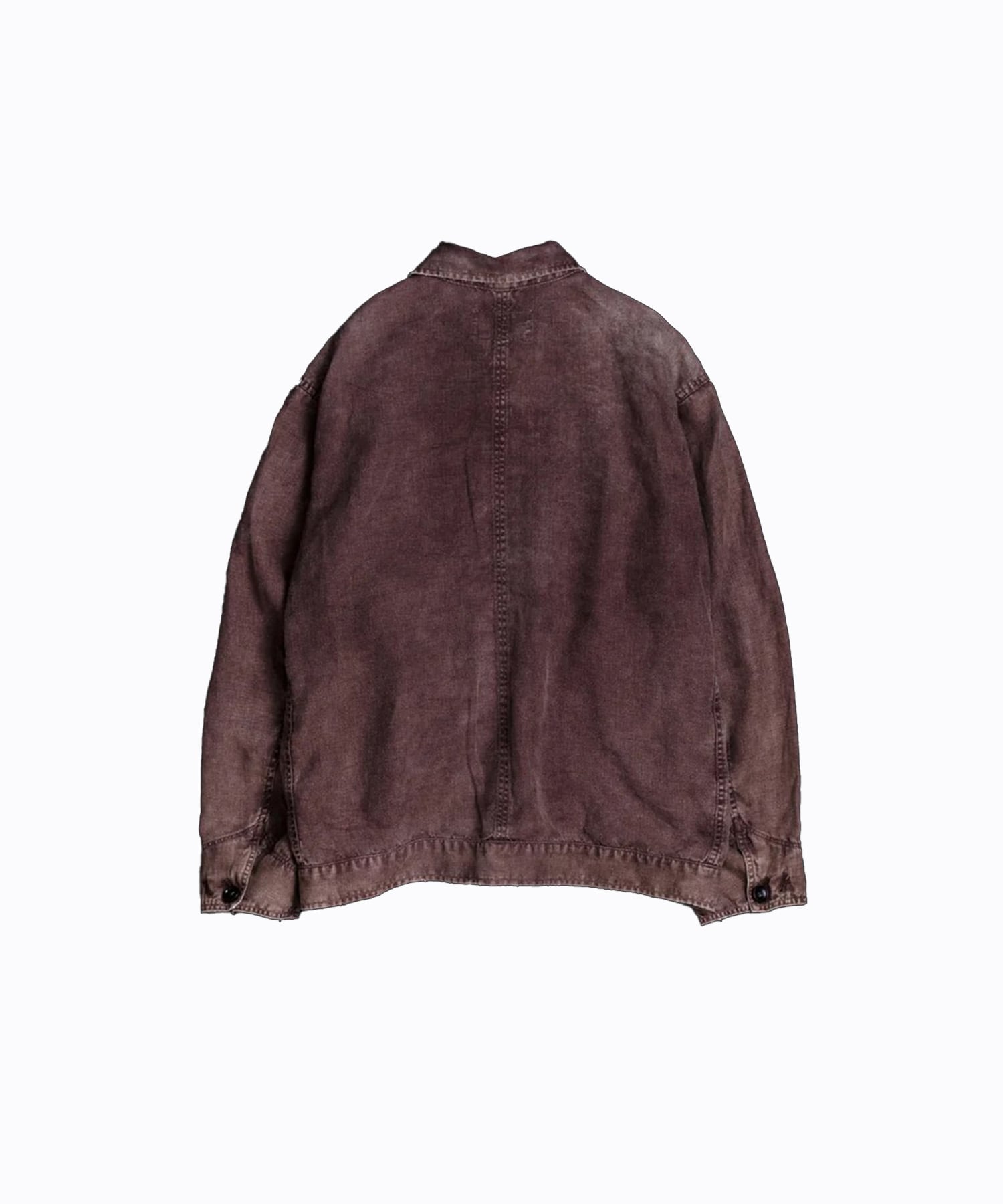 FADED SULFUR DYED LINEN UTILITY JACKET ANACHRONORM