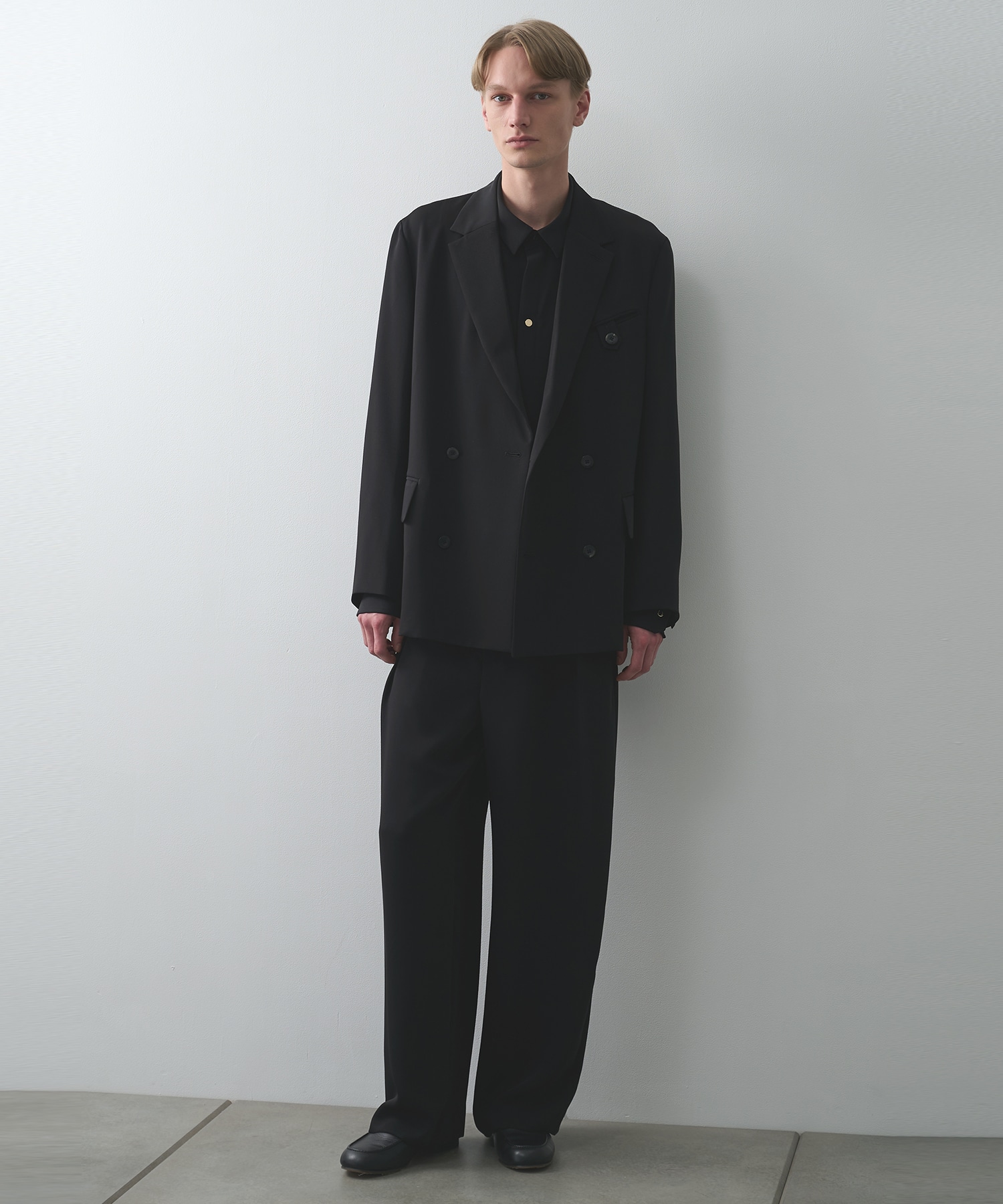 Double Cloth Button-Tab Pocket Tailored Jacket CULLNI