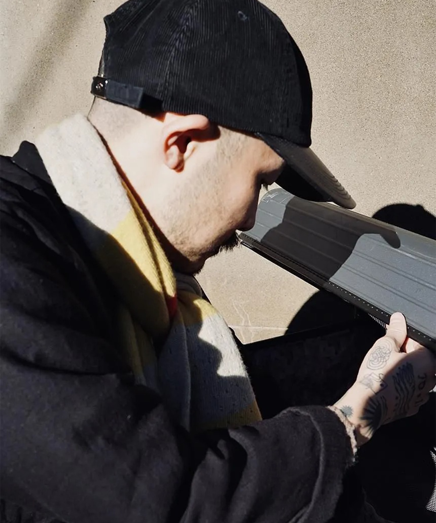 CORDUROY&FAUX LEATHER 6PANEL CAP KIJIMA TAKAYUKI