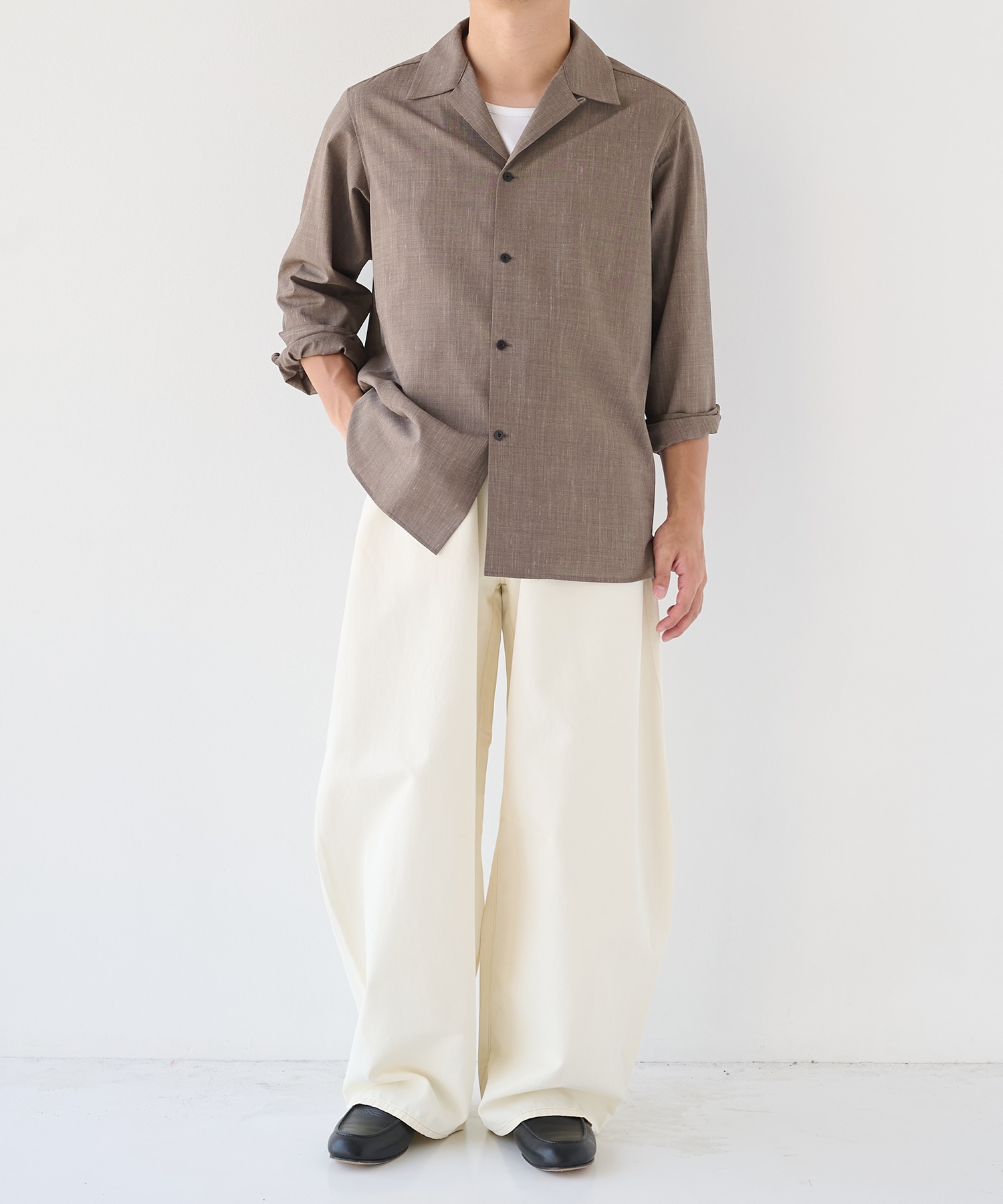 Linenｗool Cupra Shirts STUDIOUS
