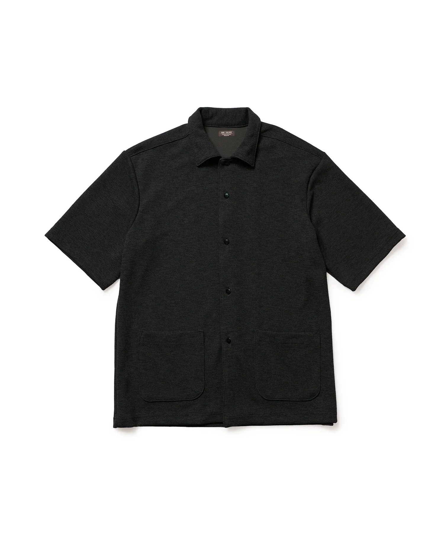 POLYESTER HEMP JERSEY  /SHORT/S SERVICE SHIRT MR.OLIVE
