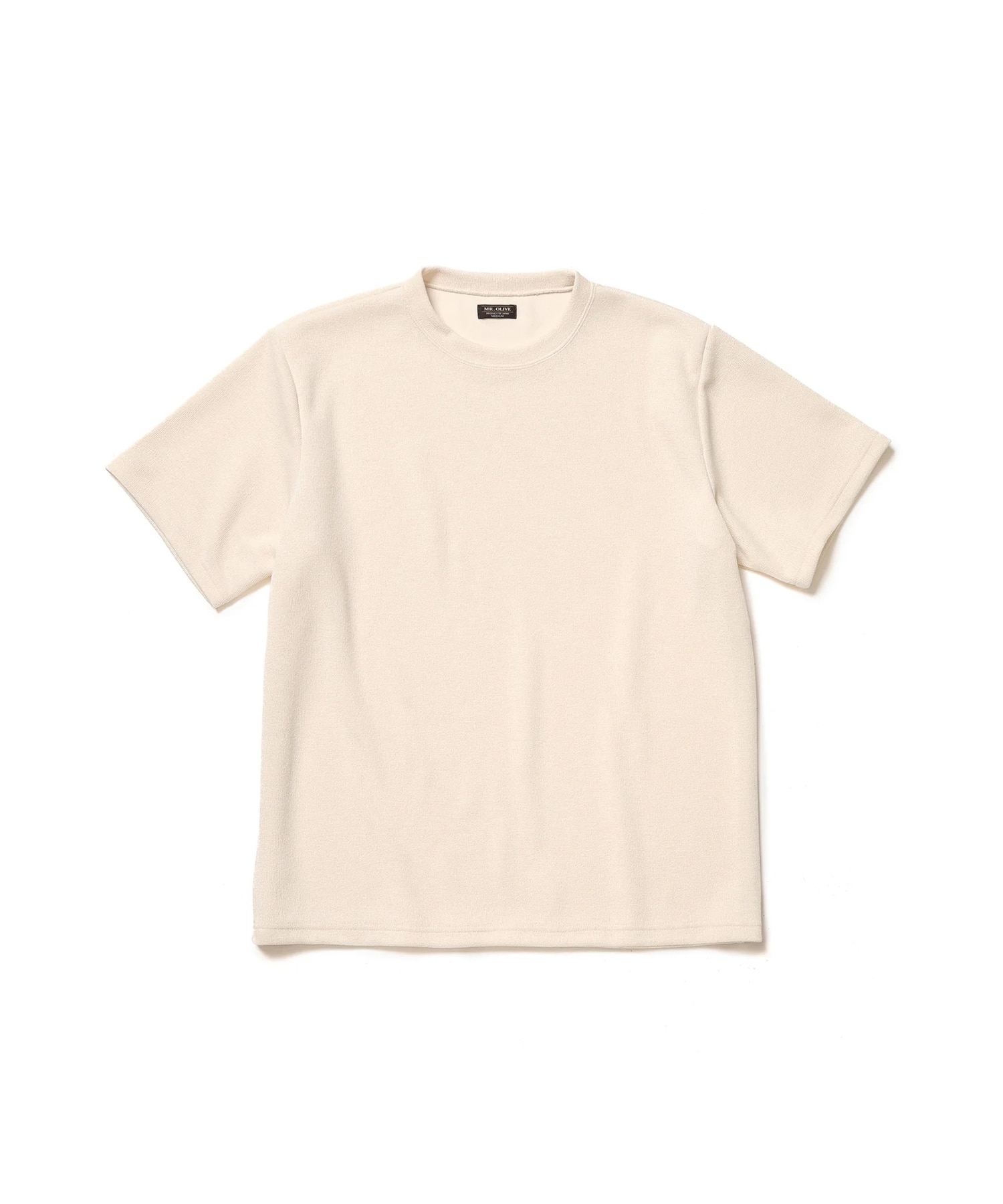 POLYESTER HEMP JERSEY  /CREW NECK T-SHIRT MR.OLIVE