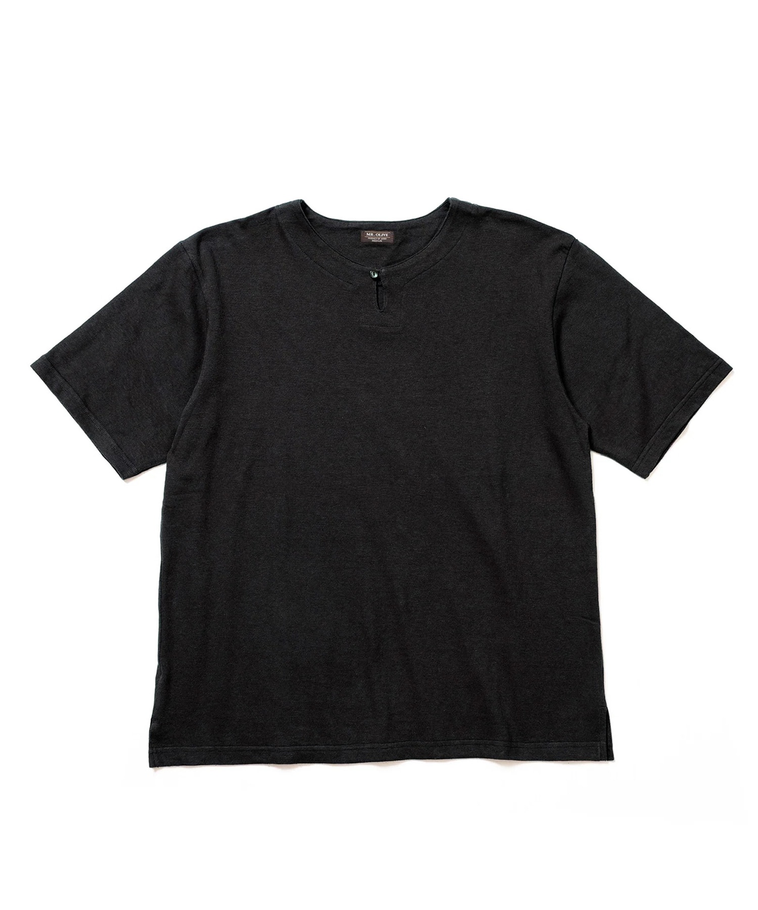 88/12 VINTAGE MATERIAL /KEY NECK T-SHIRT MR.OLIVE