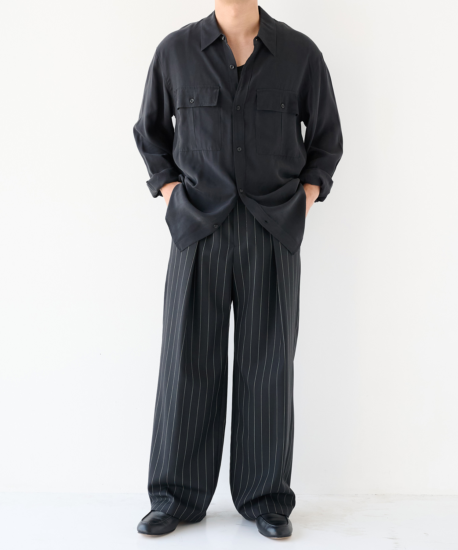 Non-Mulesed Summer Wool Slacks STUDIOUS