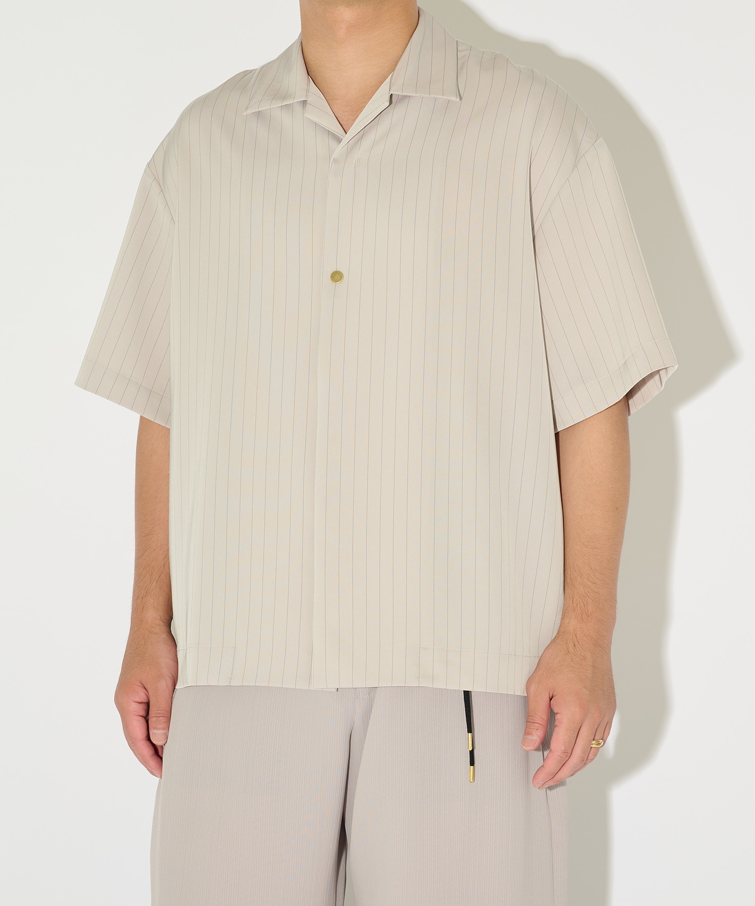 別注 Open Collar Short Sleeve Shirt CULLNI