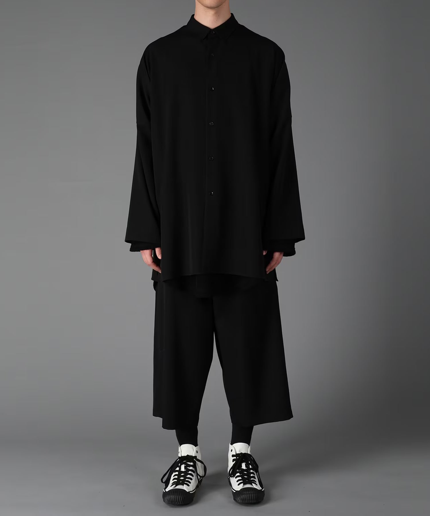 WOOL GABARDINE DOLMAN SHIRT GroundY