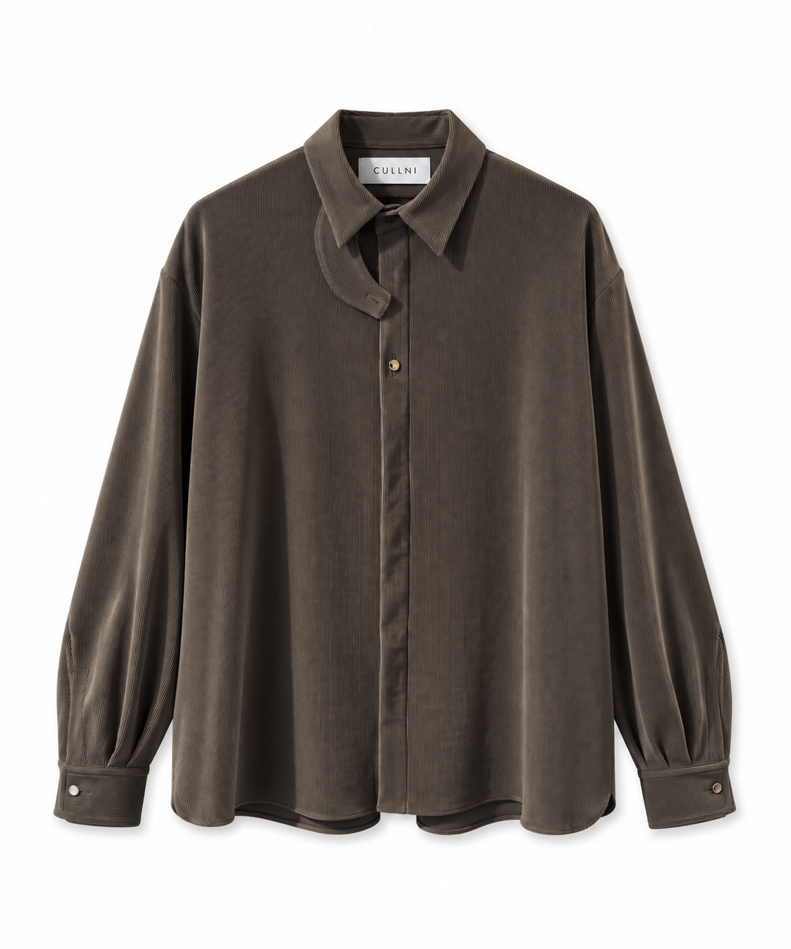 EX.Cord Pique Chin Tab Long Sleeve Shirt CULLNI