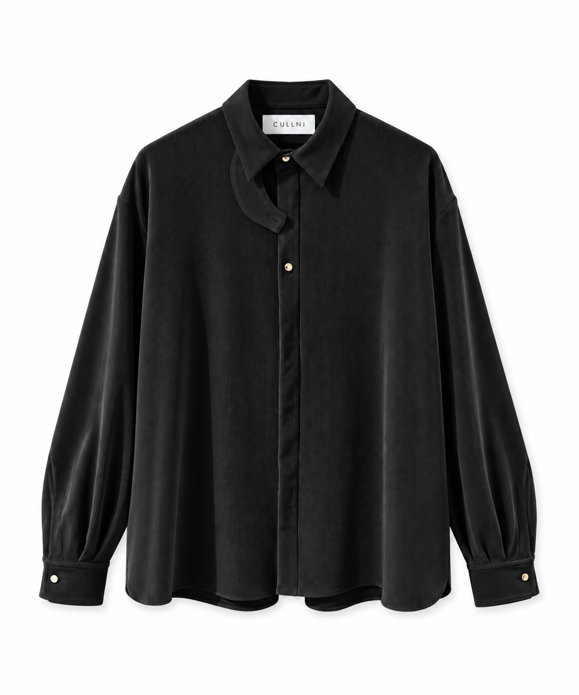 EX.Cord Pique Chin Tab Long Sleeve Shirt CULLNI