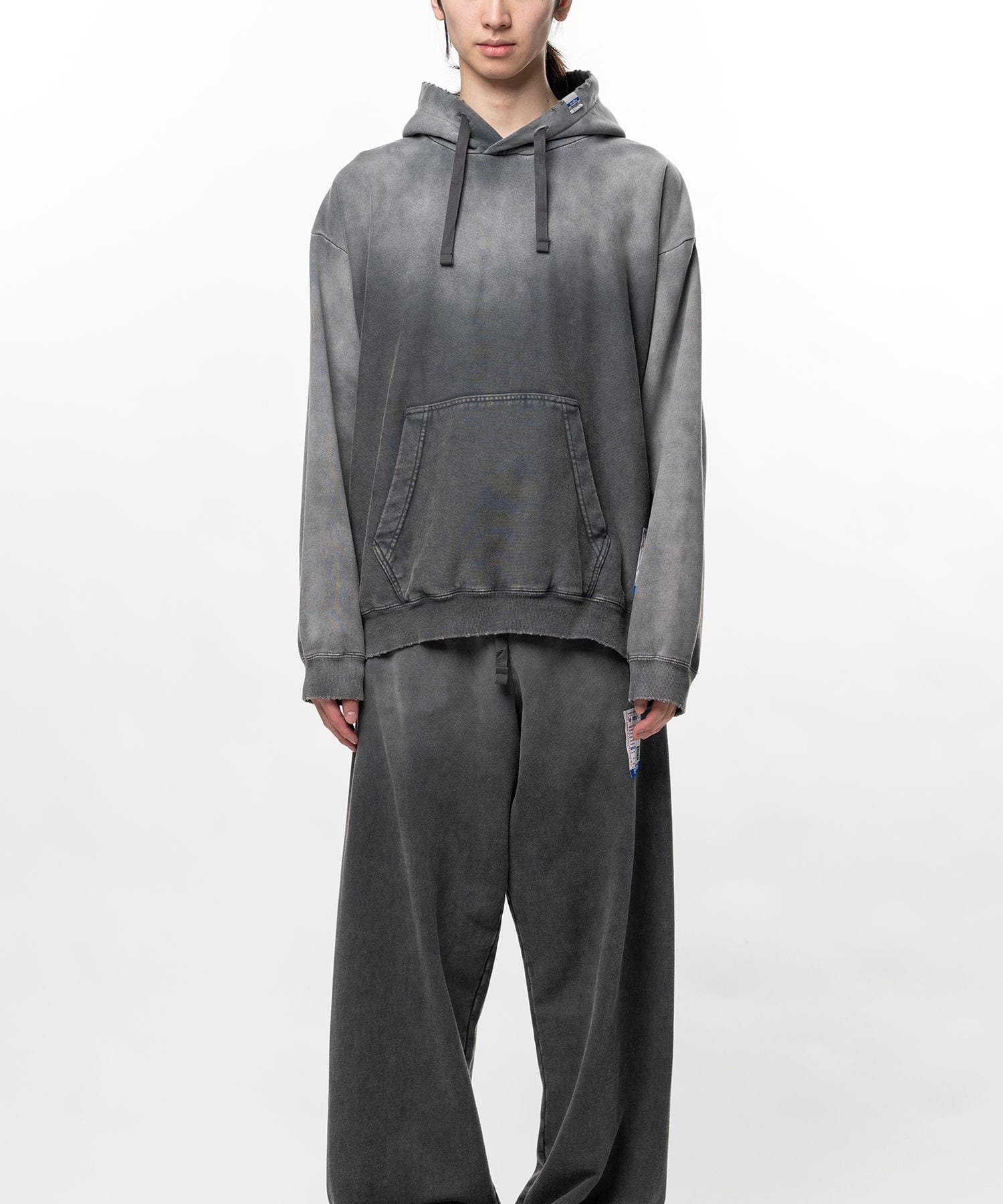 FRENCH TERRY DISTRESSED HOODIE in・stru(men-tal)