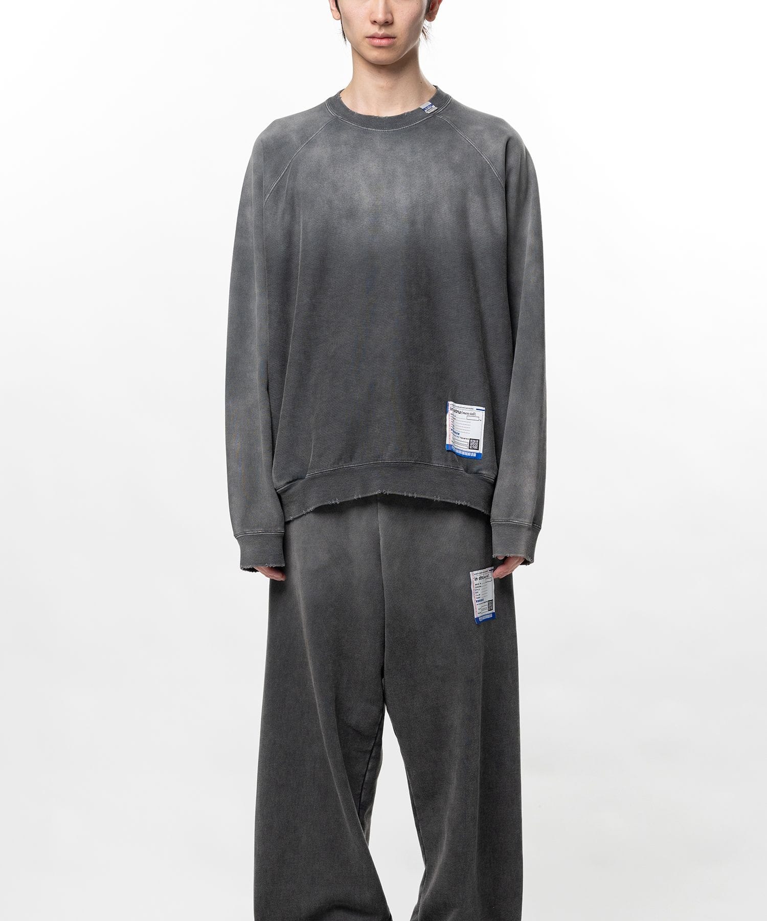 FRENCH TERRY DISTRESSED PULLOVER in・stru(men-tal)