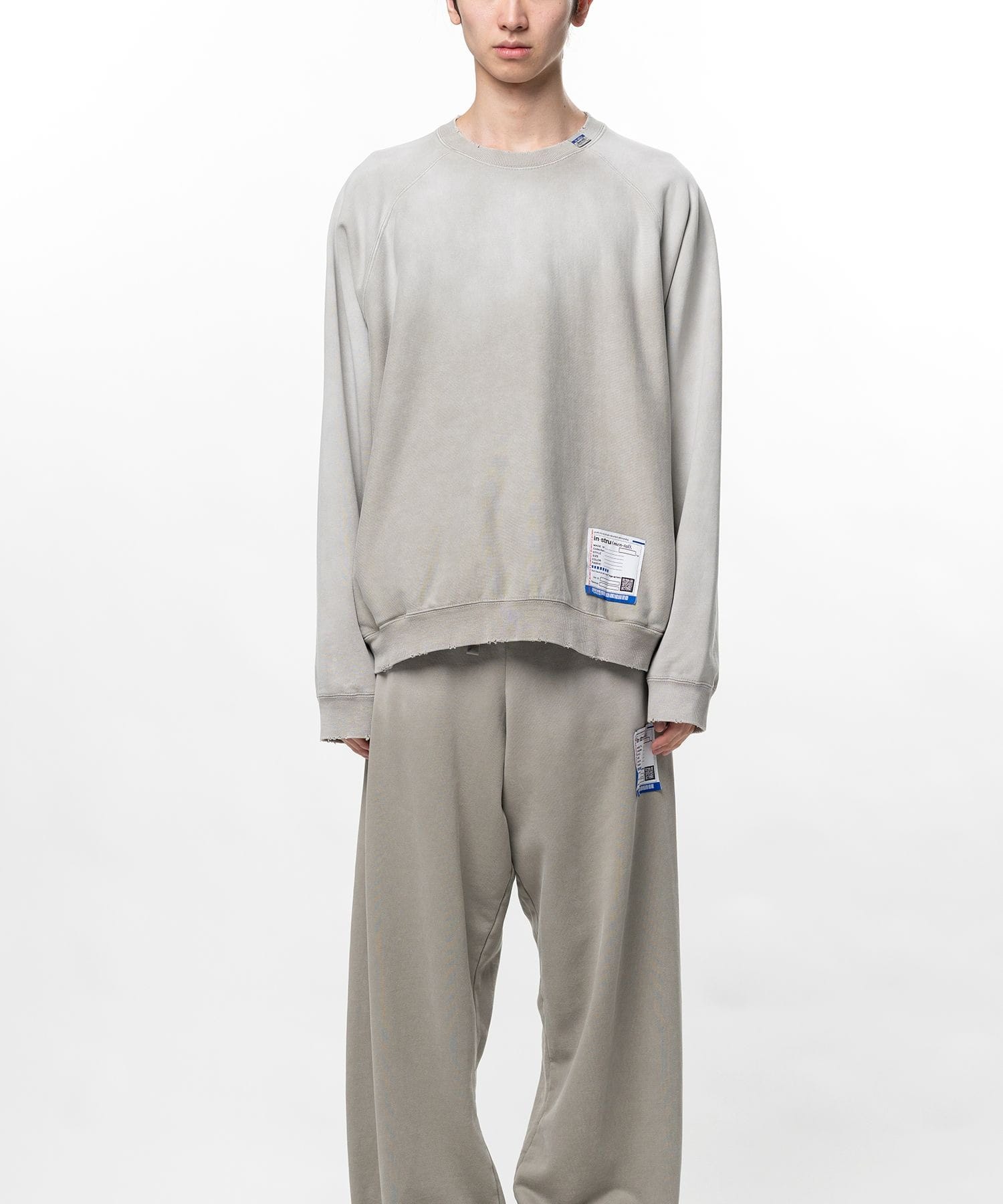 FRENCH TERRY DISTRESSED PULLOVER in・stru(men-tal)