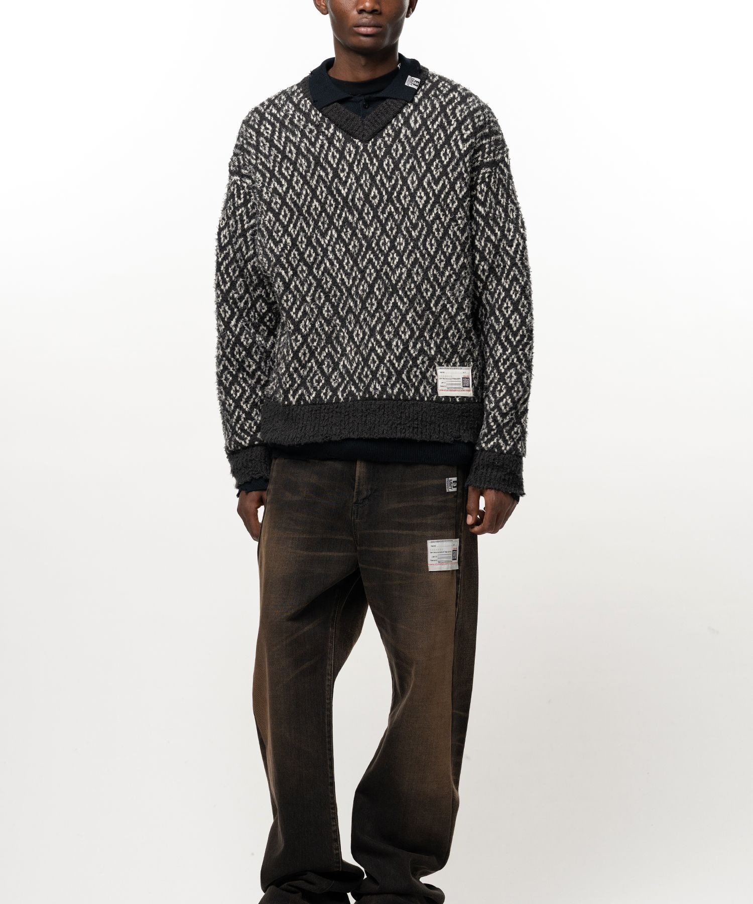 LAYERED KNIT PULLOVER Maison MIHARA YASUHIRO