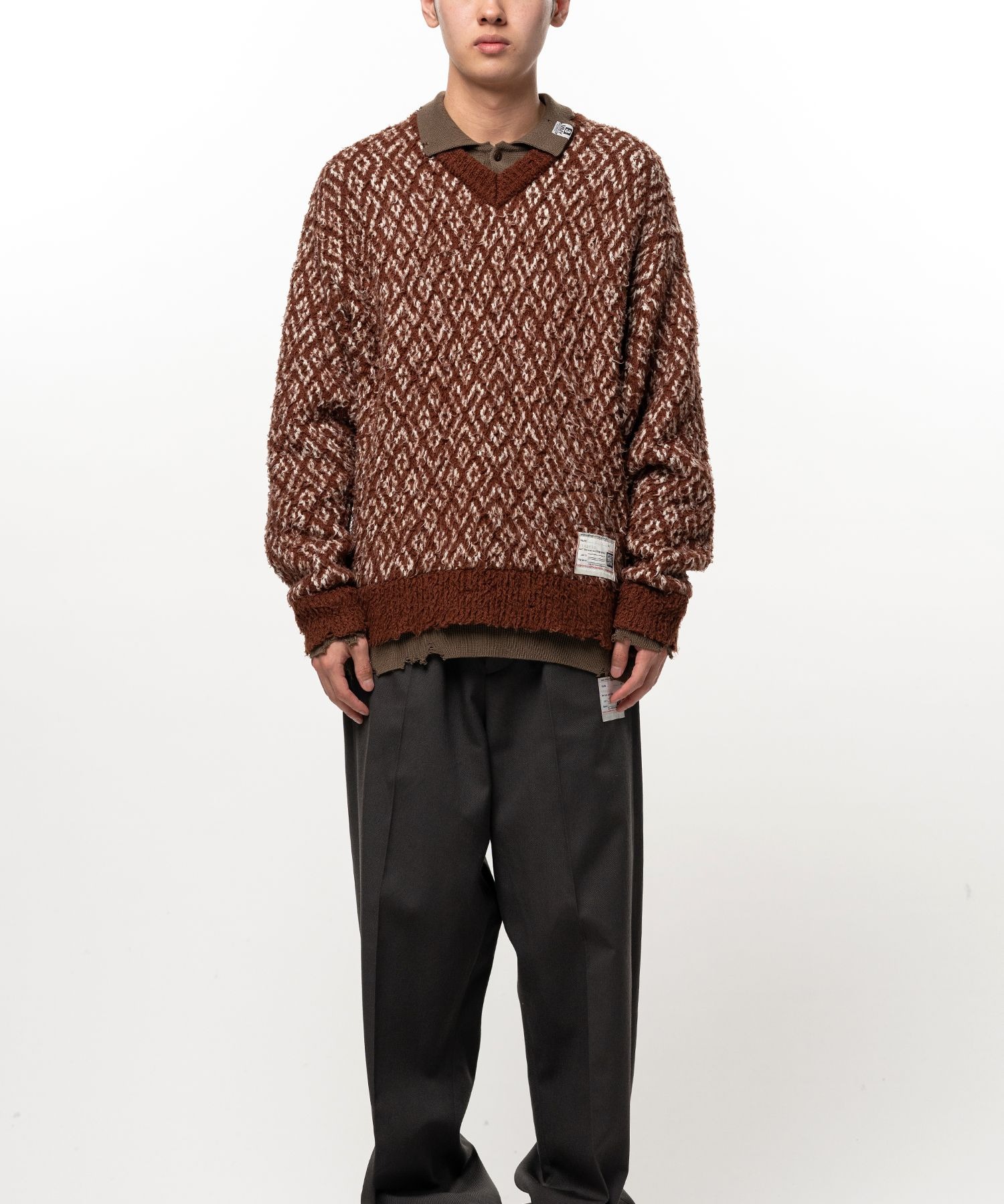 LAYERED KNIT PULLOVER Maison MIHARA YASUHIRO