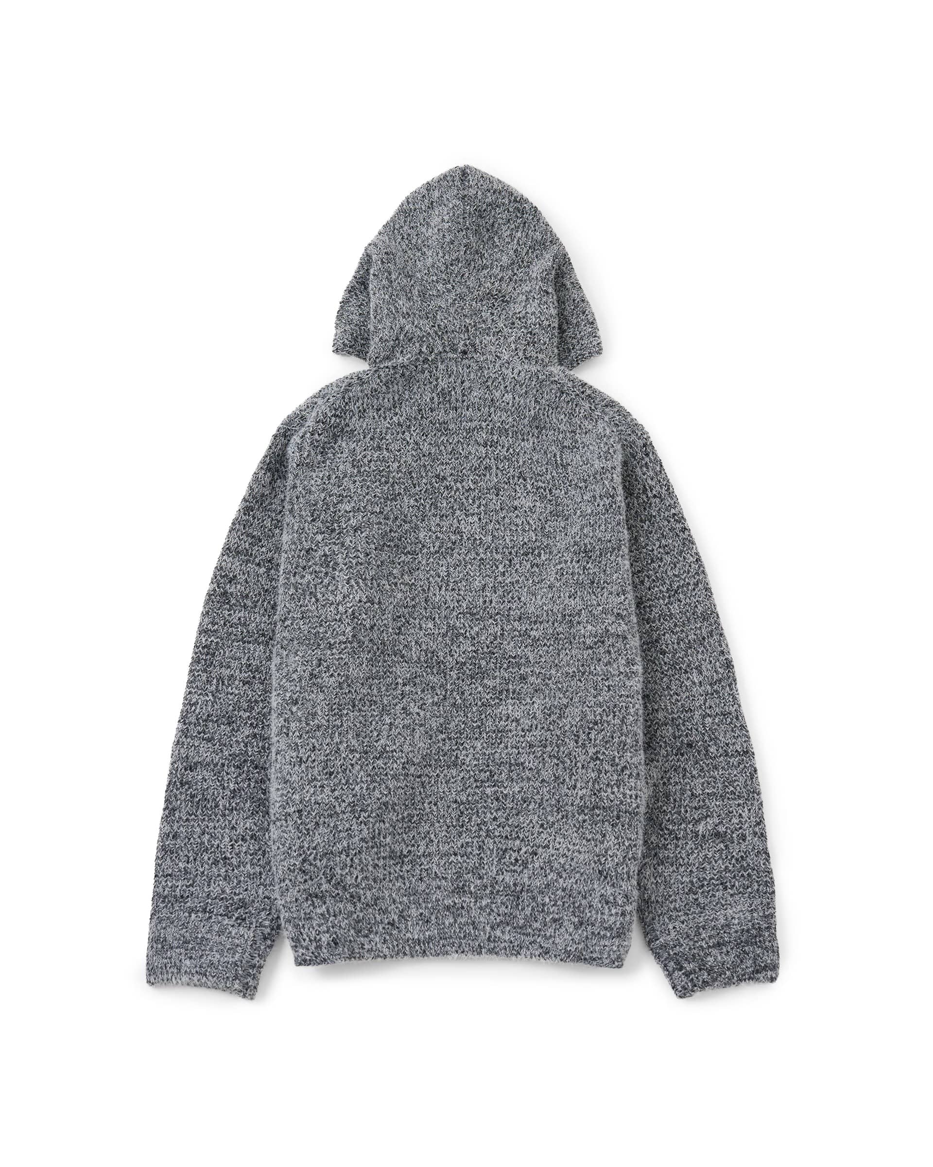 White Nep Full Zip Knit Hoodie th products