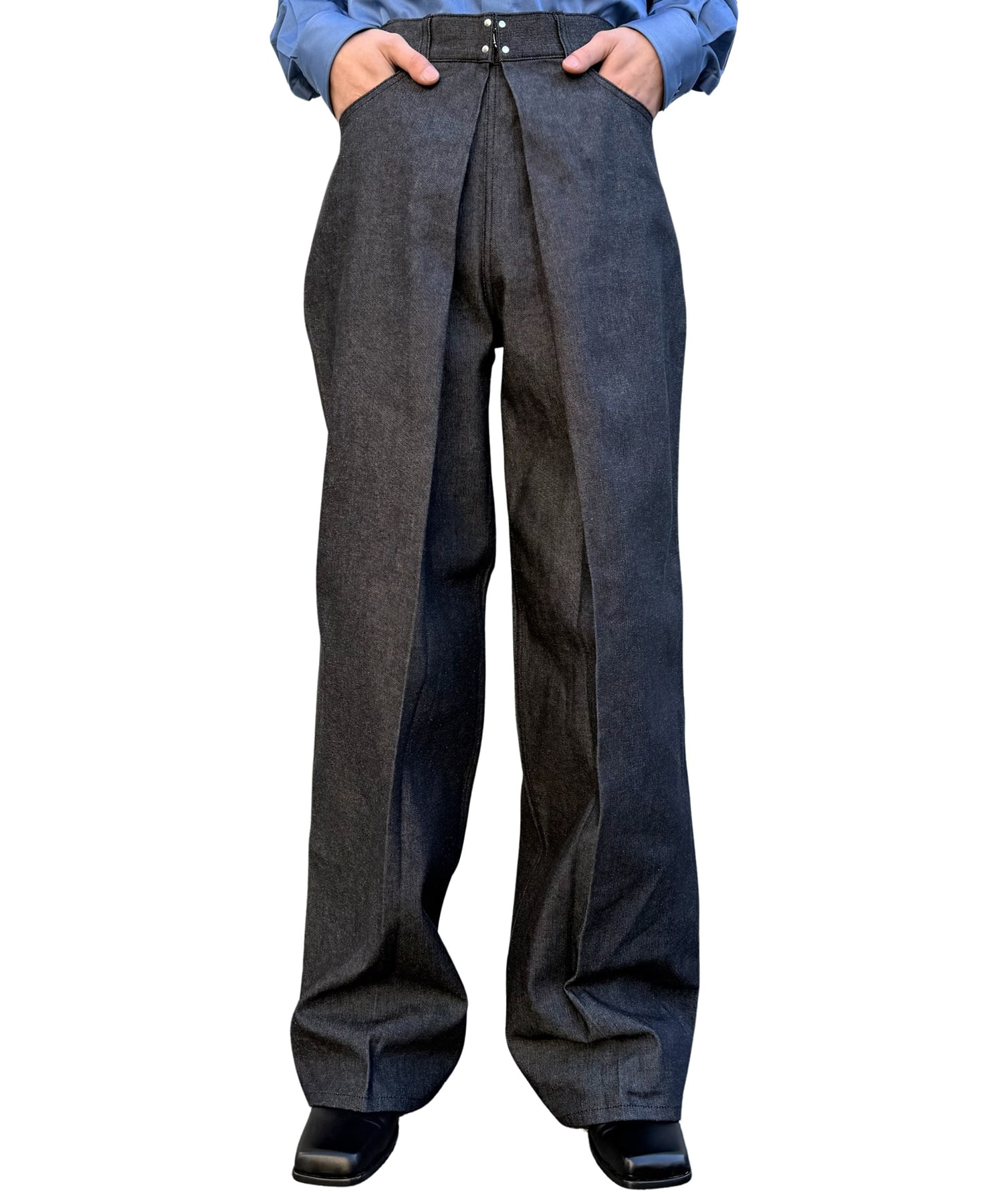 RIGID DENIM WIDE PANTS (SHORT LENGTH) JOHN LAWRENCE SULLIVAN