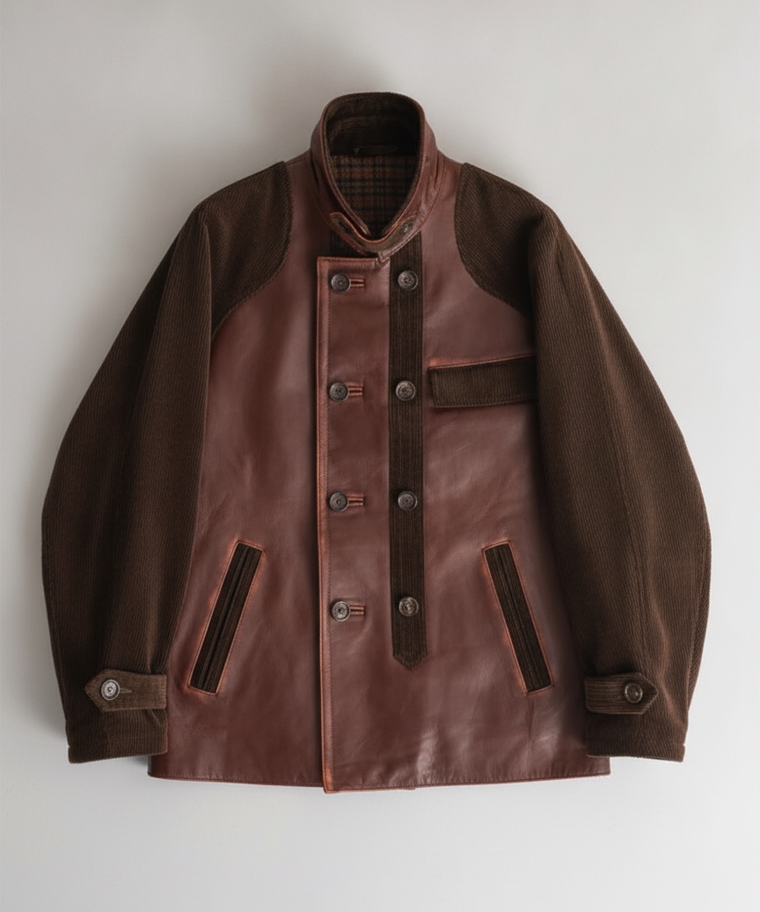 Combination leather jacket KHOKI