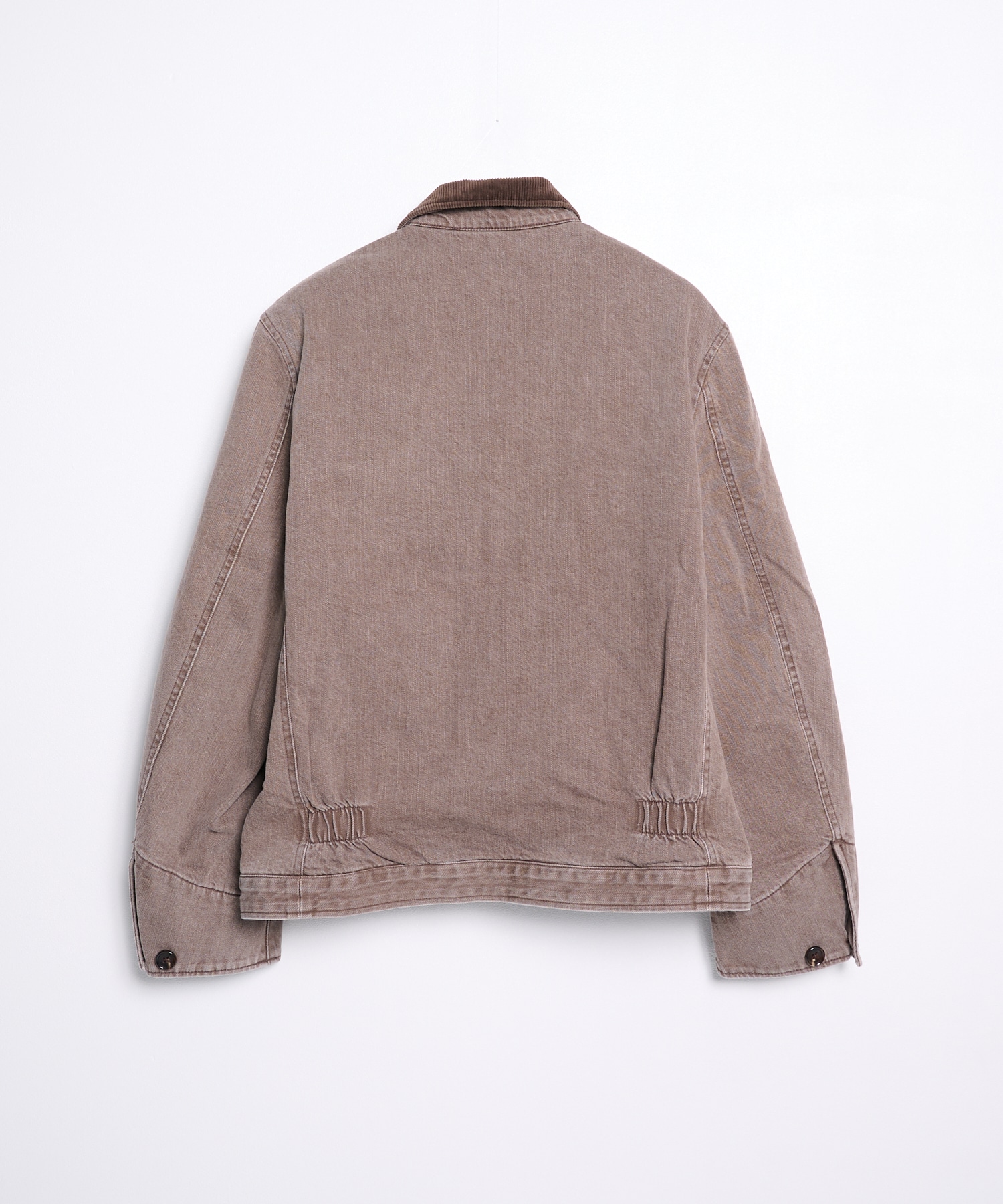 Faded denim zip jakcet KHOKI