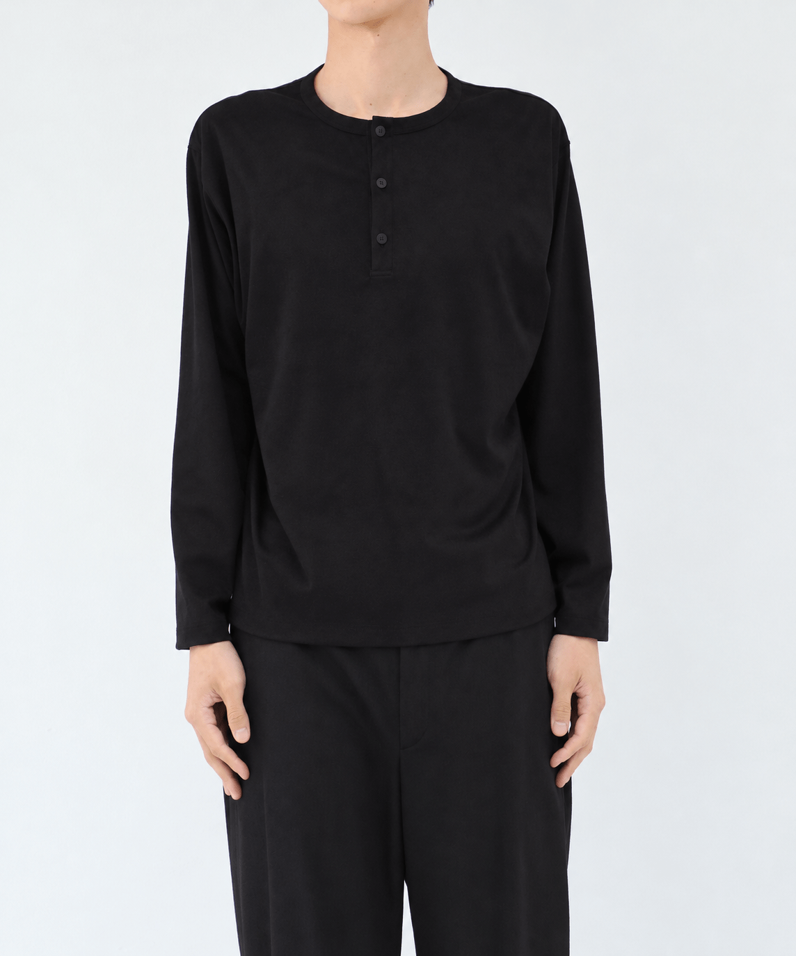 Micro Suede Henley neck STUDIOUS
