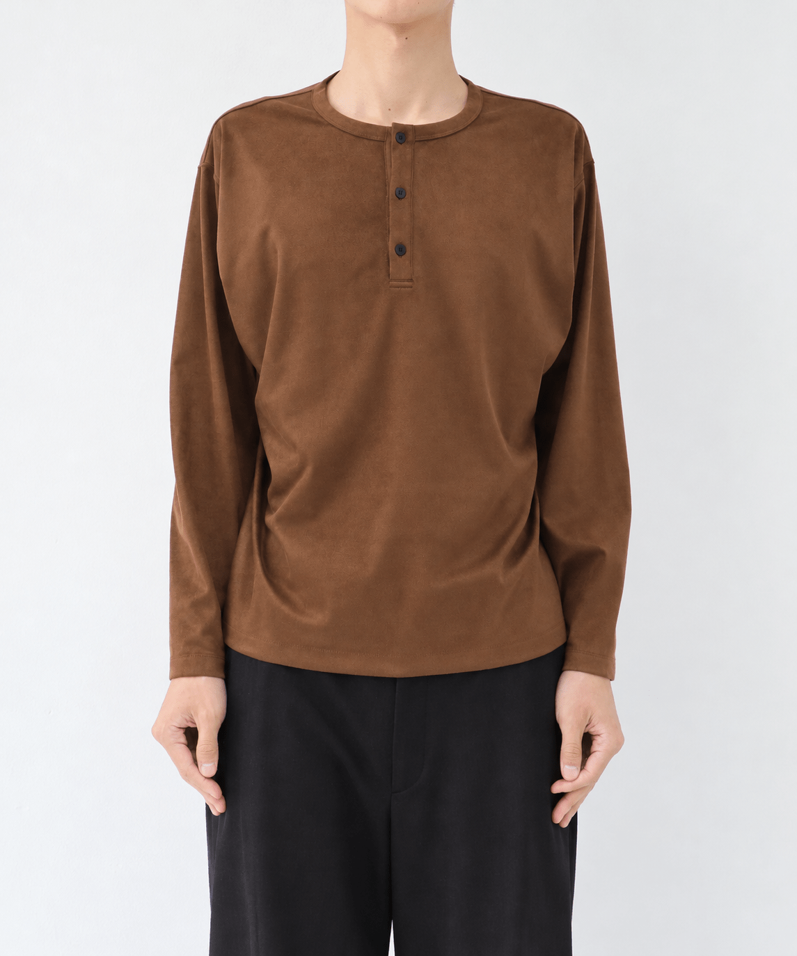 Micro Suede Henley neck STUDIOUS