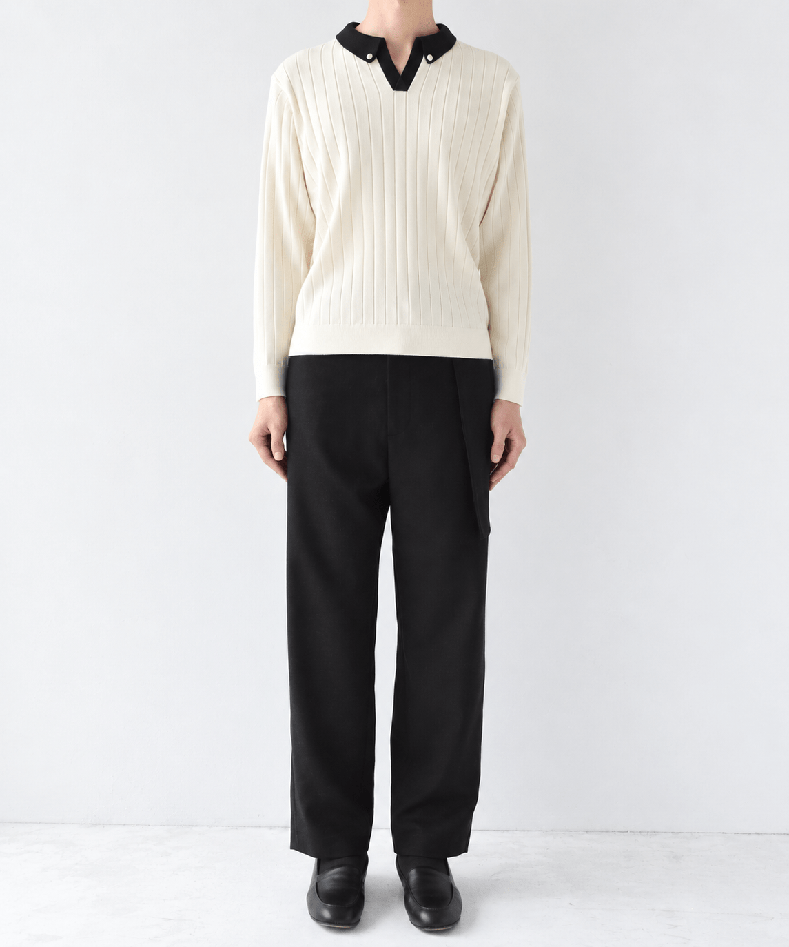 別注　Wide Rib SkipperCollar Knit Pullover CULLNI