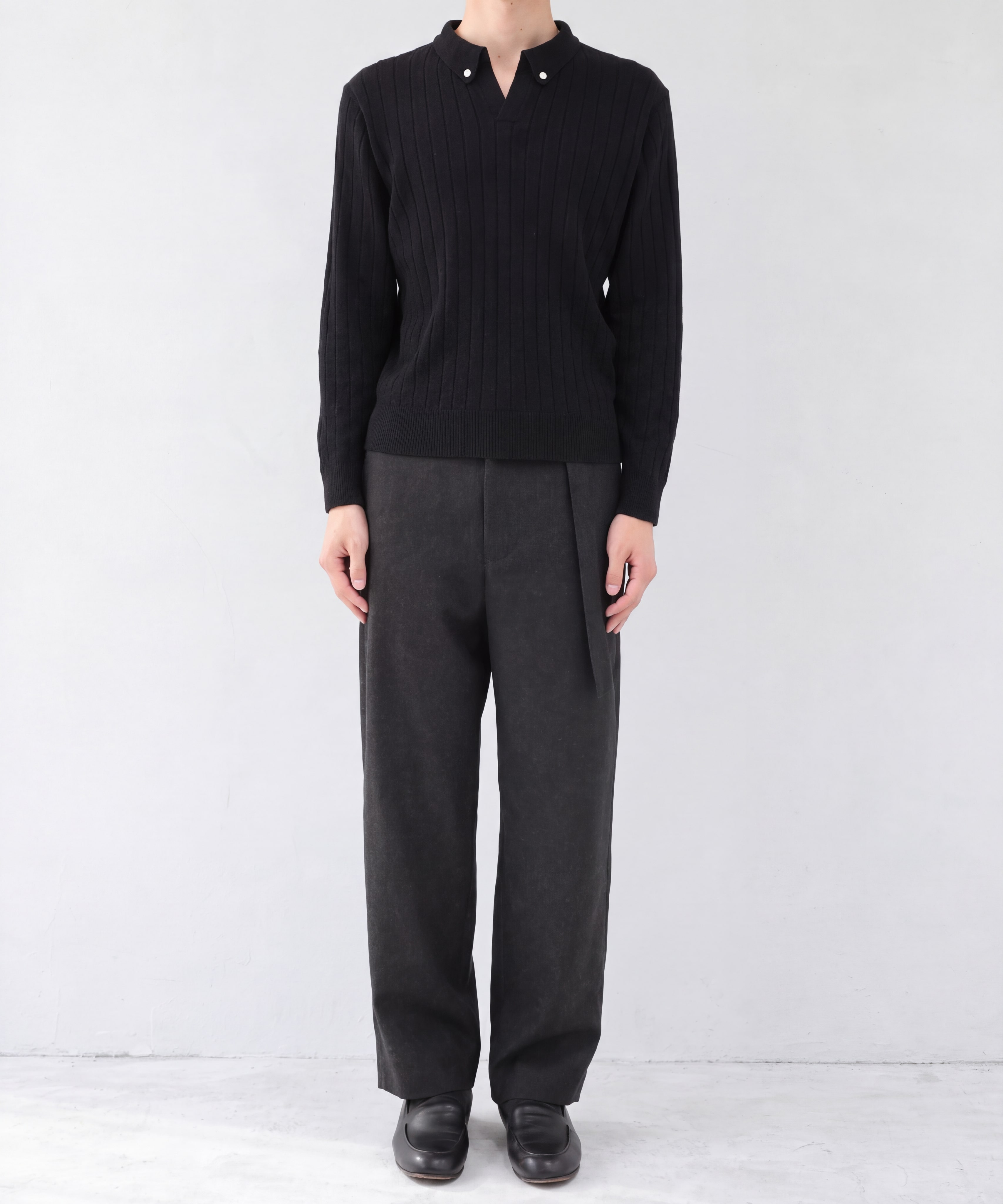 別注　Wide Rib SkipperCollar Knit Pullover CULLNI